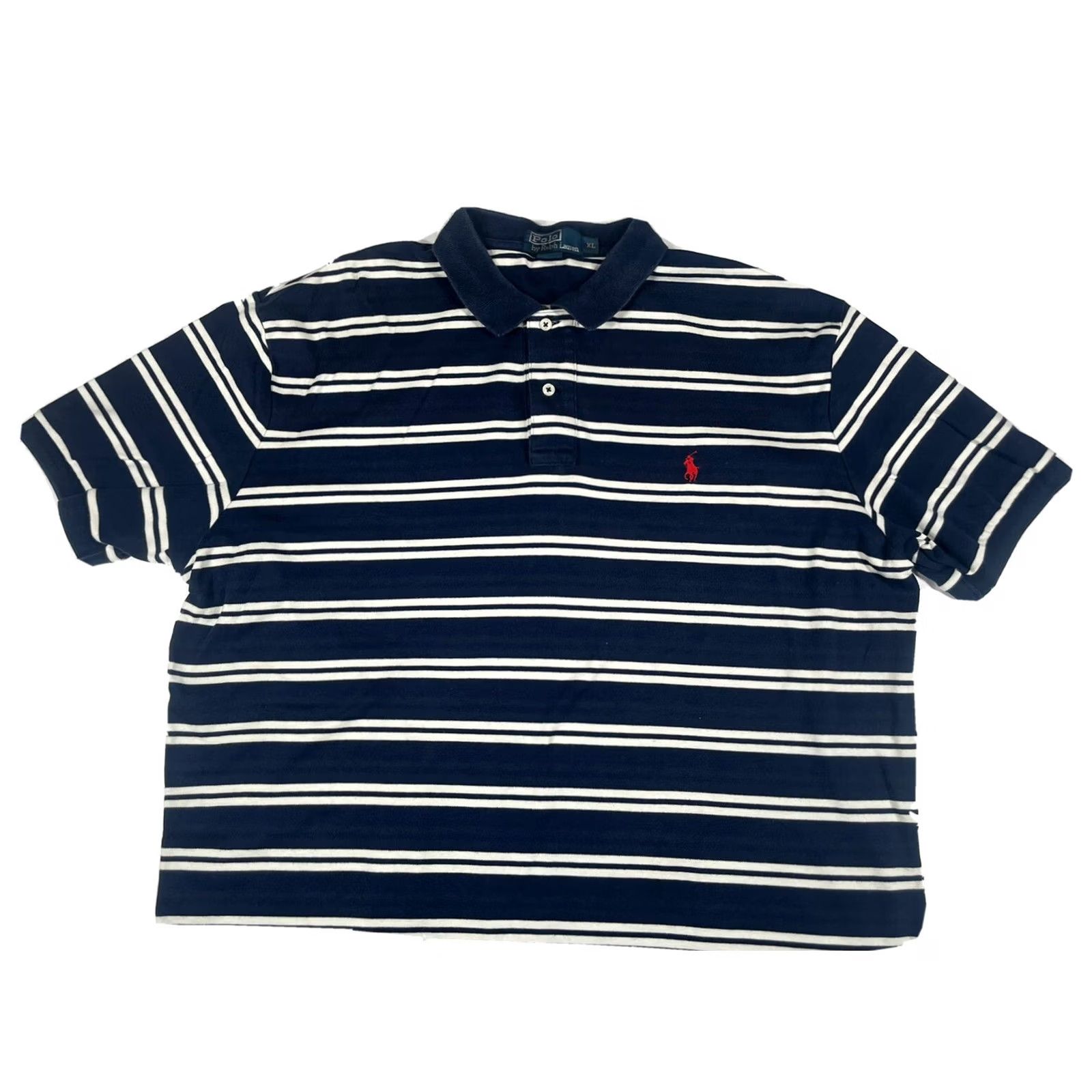 Ralph Lauren Polo by Ralph Lauren Polo Shirt Size XL Blue White Stripes Short Sleeve Men's Size US XL / EU 56 / 4 - 2 Thumbnail