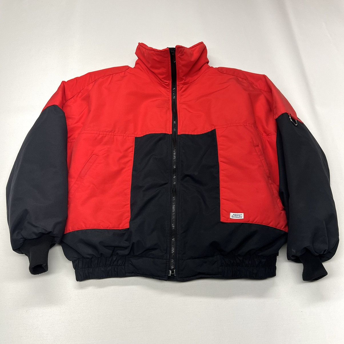 Vintage VTG Alpine Designs Jacket Red Black Goose Down Puffer Ski Size US L / EU 52-54 / 3 - 1 Thumbnail