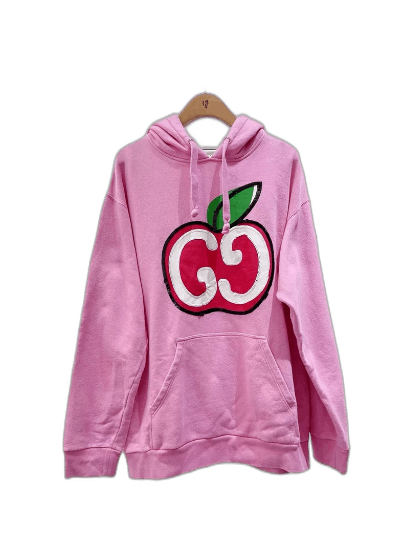 Gucci Apple Graphic Pink Hoodie-2506