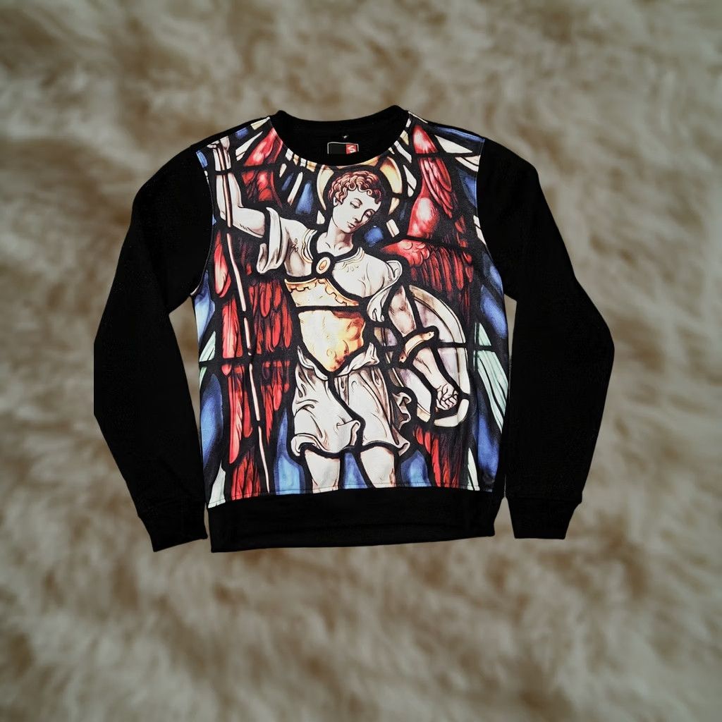 Southpole Southpole Sweatshirt Mens XL Multicolor Stained Glass Angel Graphic Pullover Size US XL / EU 56 / 4 - 1 Thumbnail