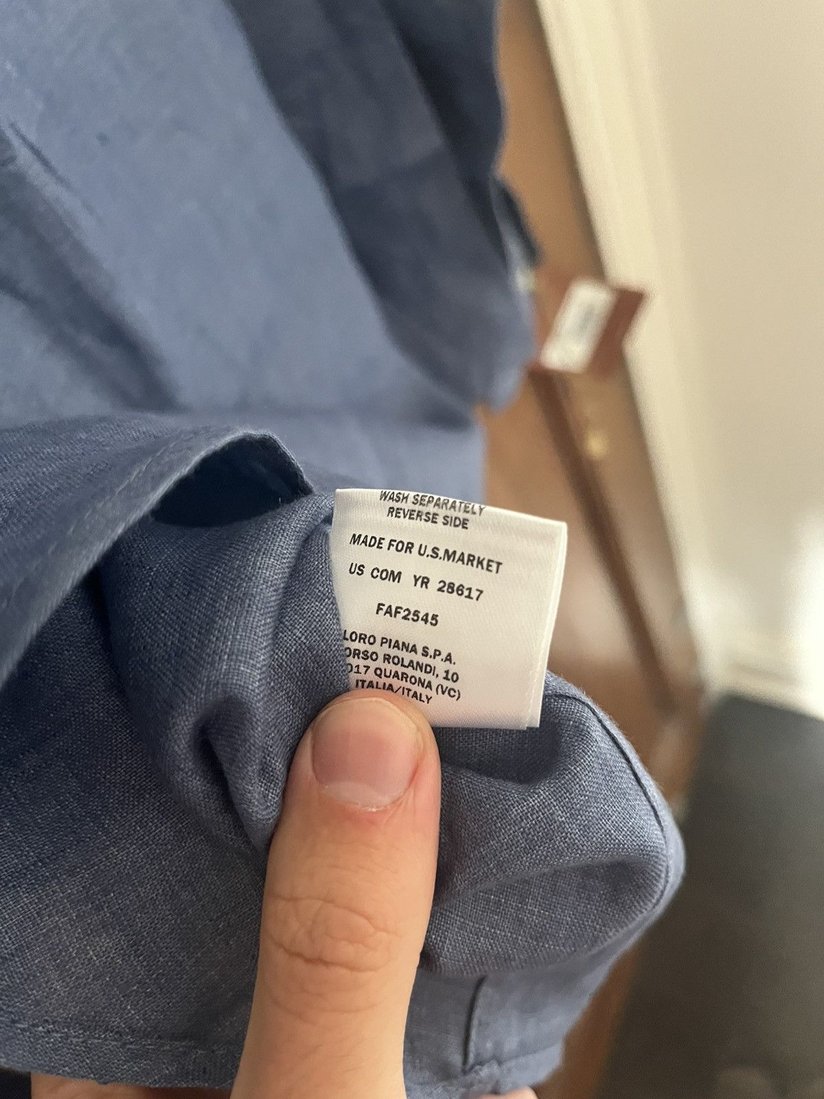 Loro Piana Loro piana blue linen shirt size medium Size US M / EU 48-50 / 2 - 7 Thumbnail