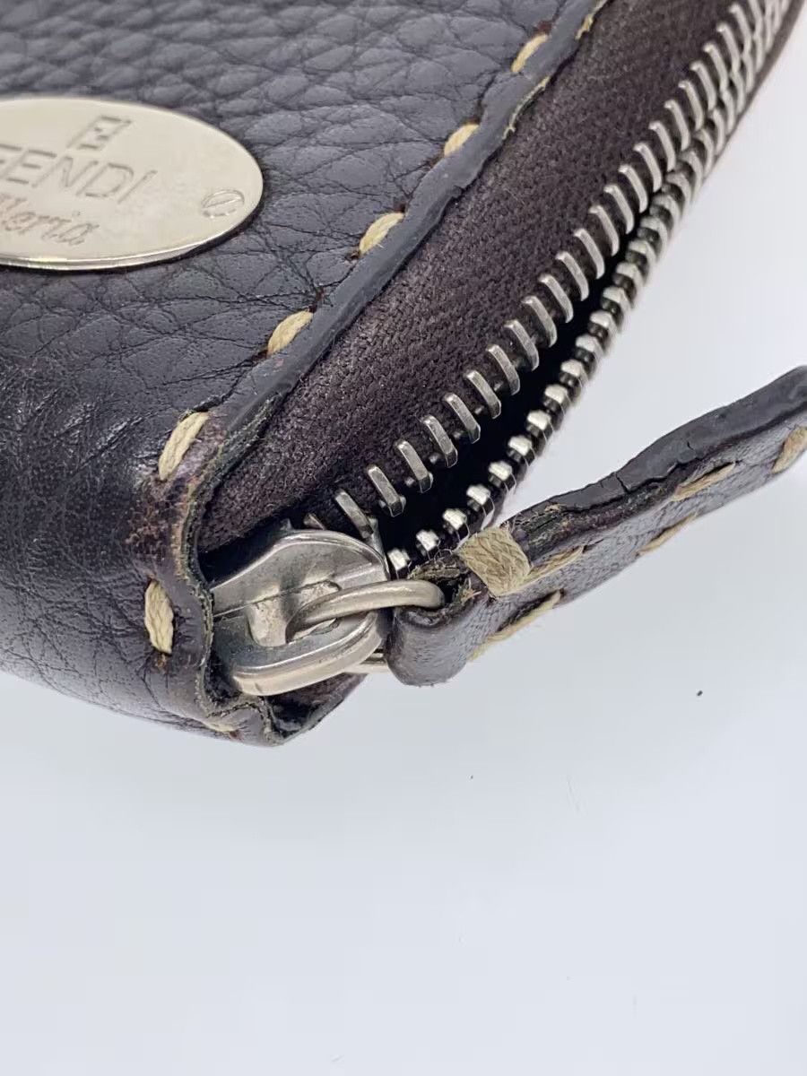 Fendi Fendi Selleria Leather Round Zipper Long Wallet Brown Size ONE SIZE - 7 Thumbnail