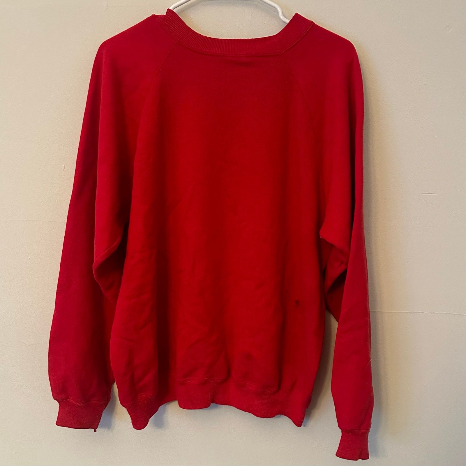 Hanes 90s Christmas sweater with reindeer red 1990 vintage Size US XL / EU 56 / 4 - 5 Thumbnail