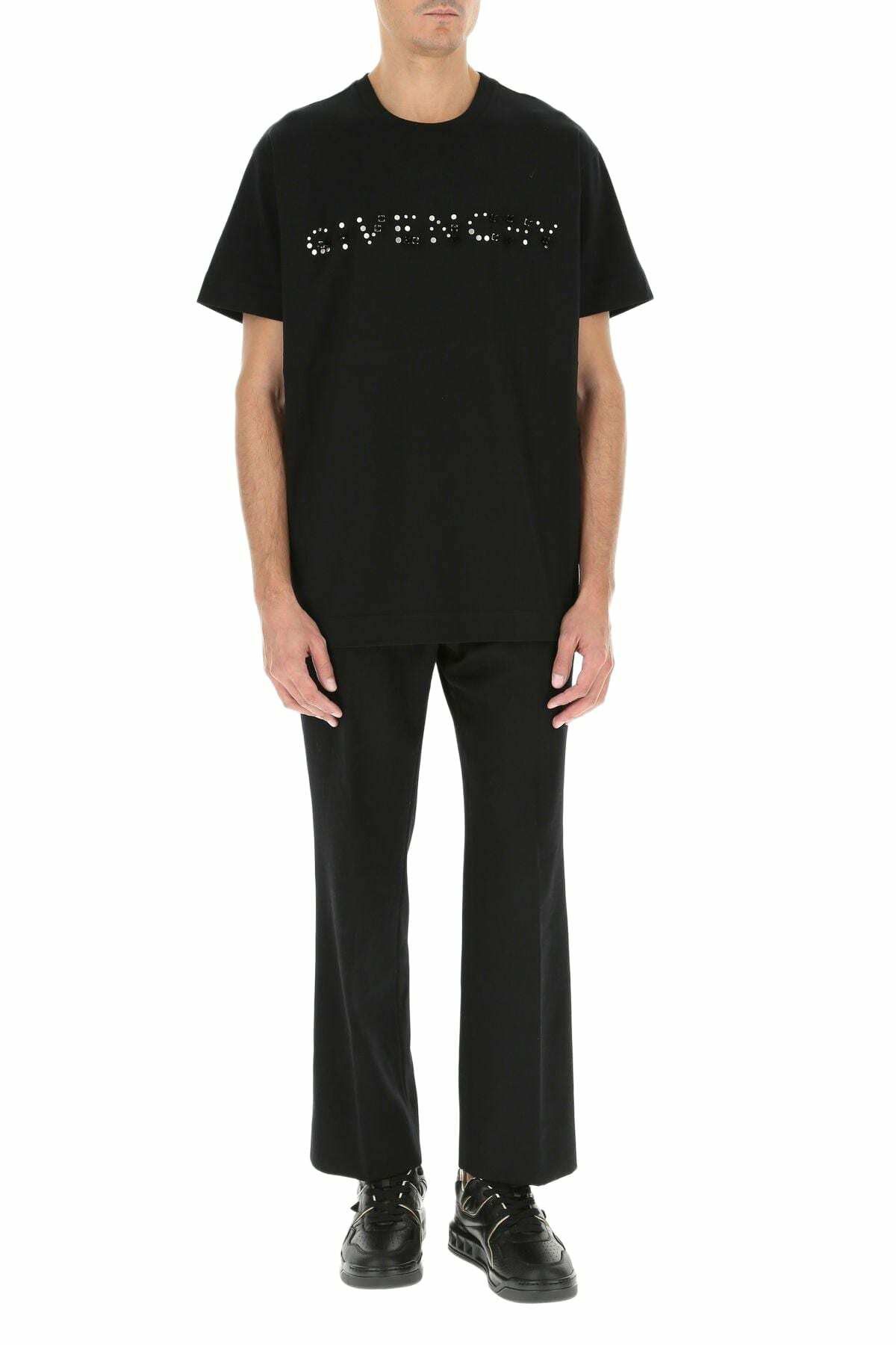 Givenchy Black Stud Embellished Logo Oversized T-Shirt Size US M / EU 48-50 / 2 - 3 Thumbnail