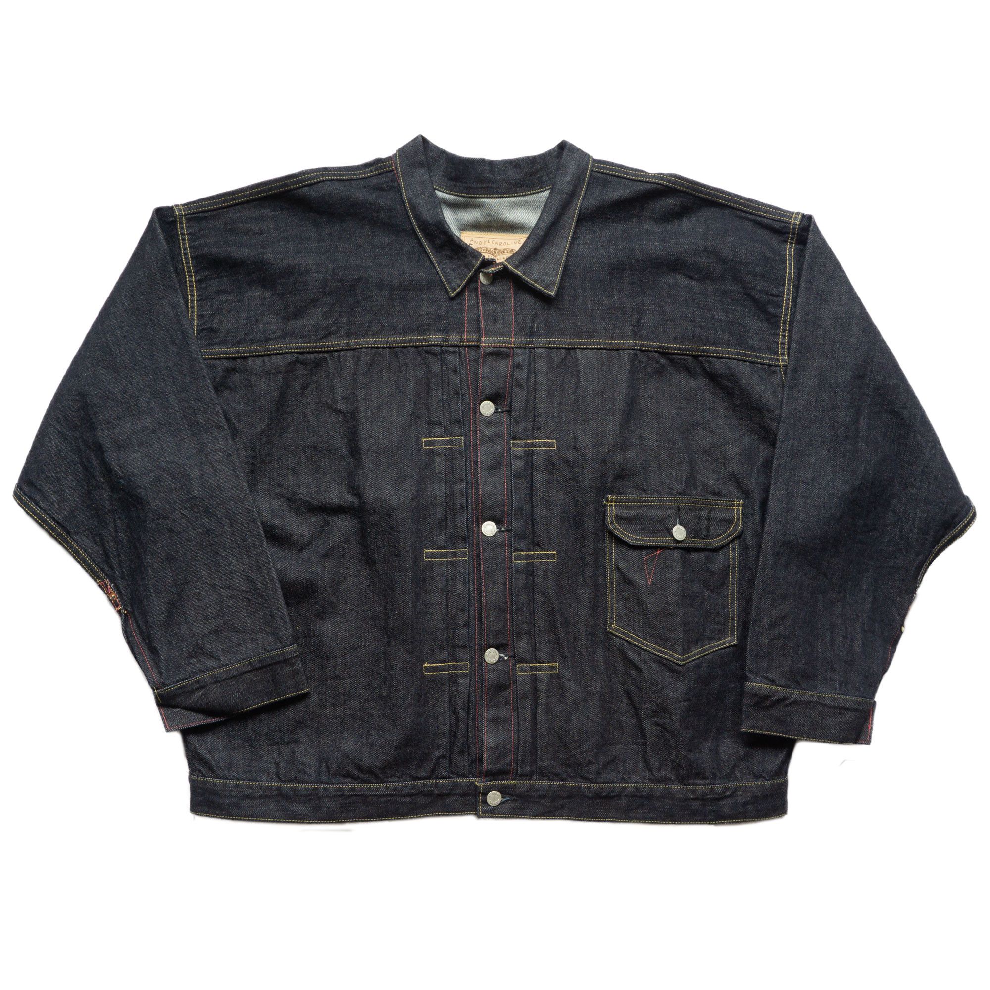 Japanese Brand ANDY & CAROLINE Type-I Denim Jacket One-washed Super Big Size US XXL / EU 58 / 5 - 1 Thumbnail