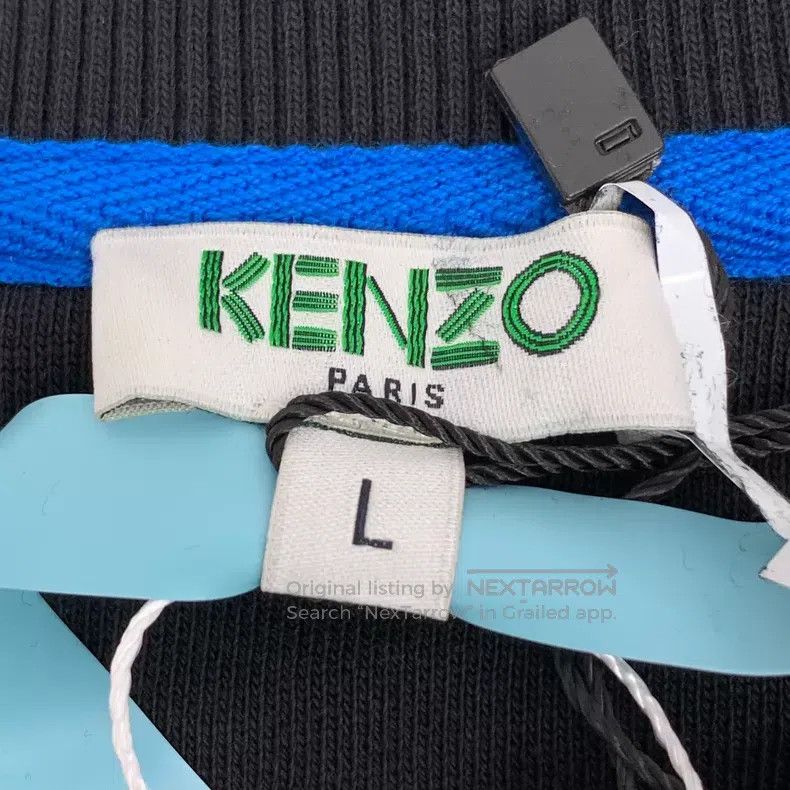 Kenzo Kenzo Black tiger head embroidered cotton crew-neck long-s Size L / US 10 / IT 46 - 4 Thumbnail