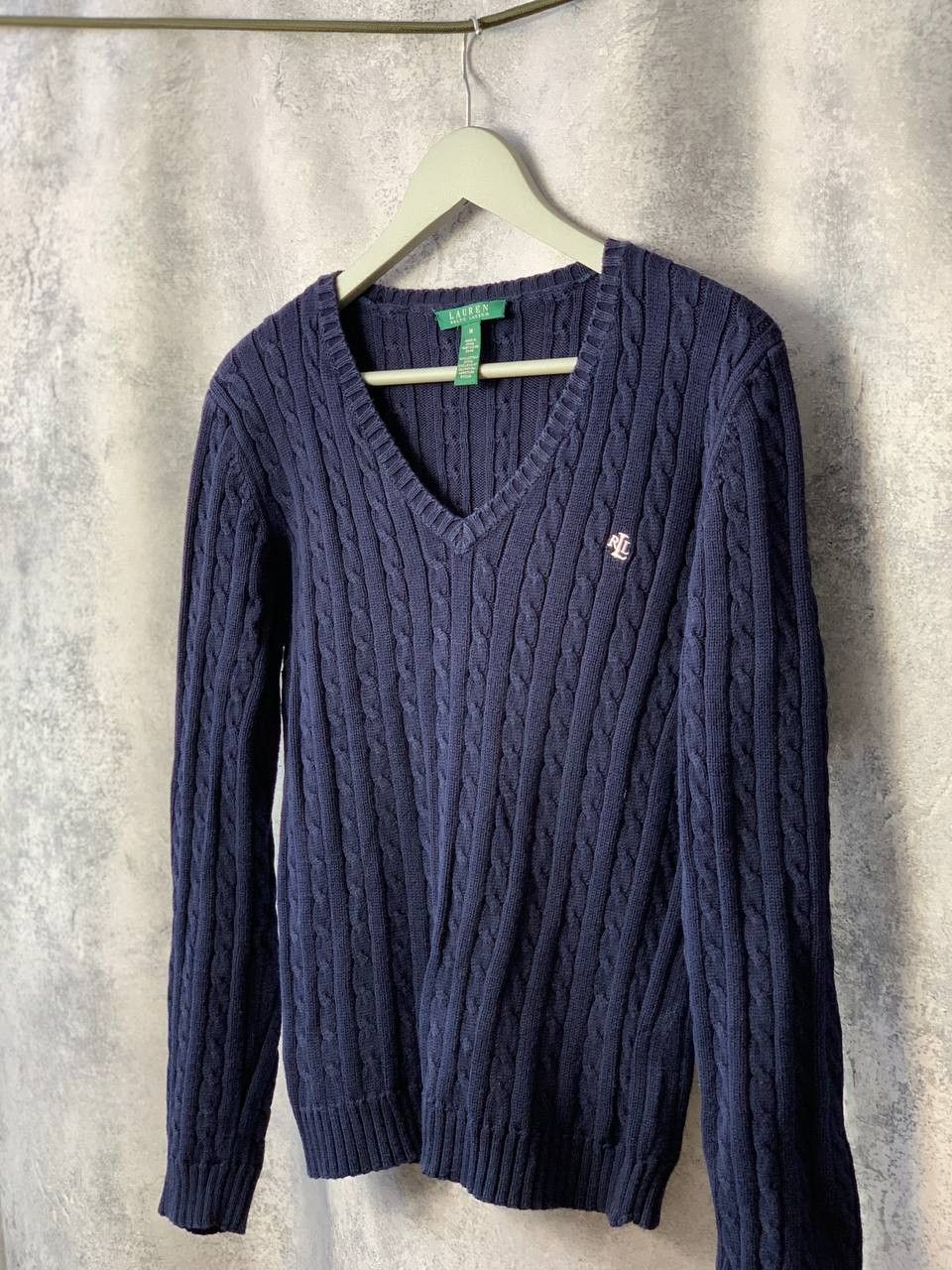 Lauren Ralph Lauren Lauren Ralph Lauren Green Label Cable Knit V-Neck Sweater Size M / US 6-8 / IT 42-44 - 2 Thumbnail