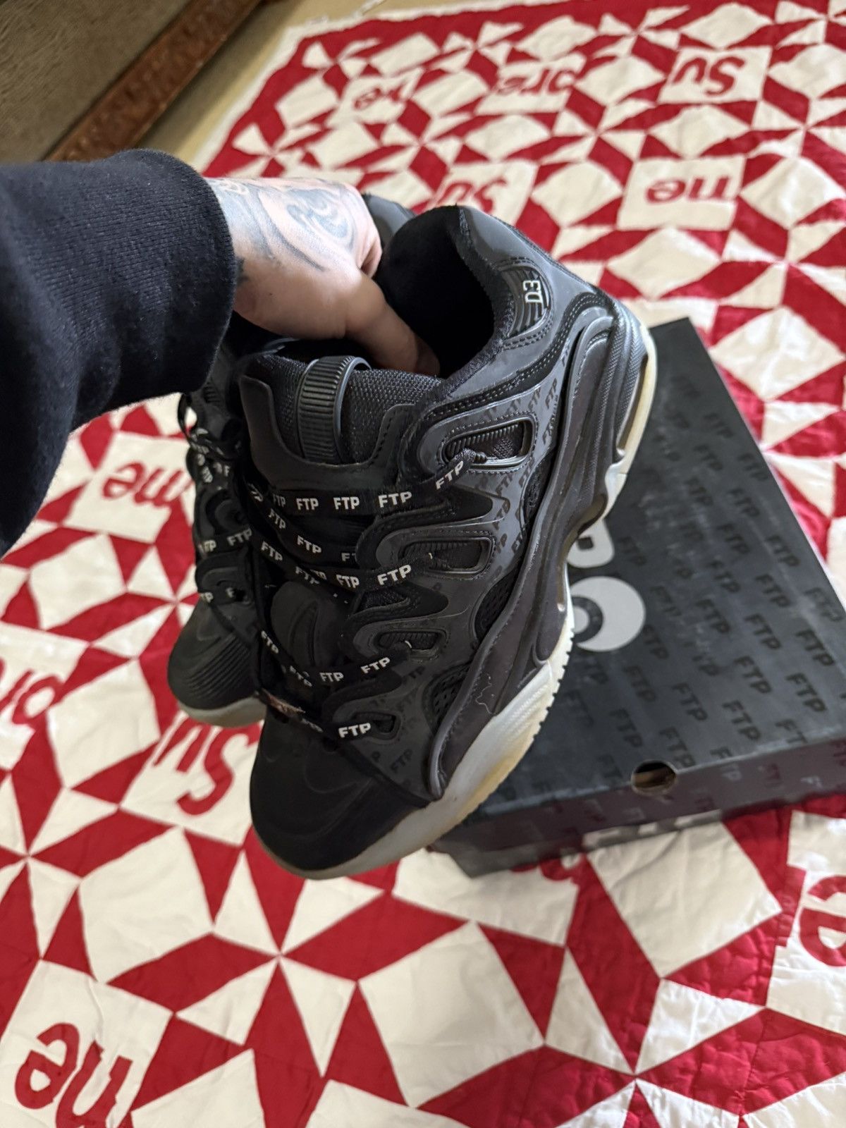 Fuck The Population FTP x Osiris D3 2001 Black Shoes Size US 10 / EU 43 - 3 Thumbnail