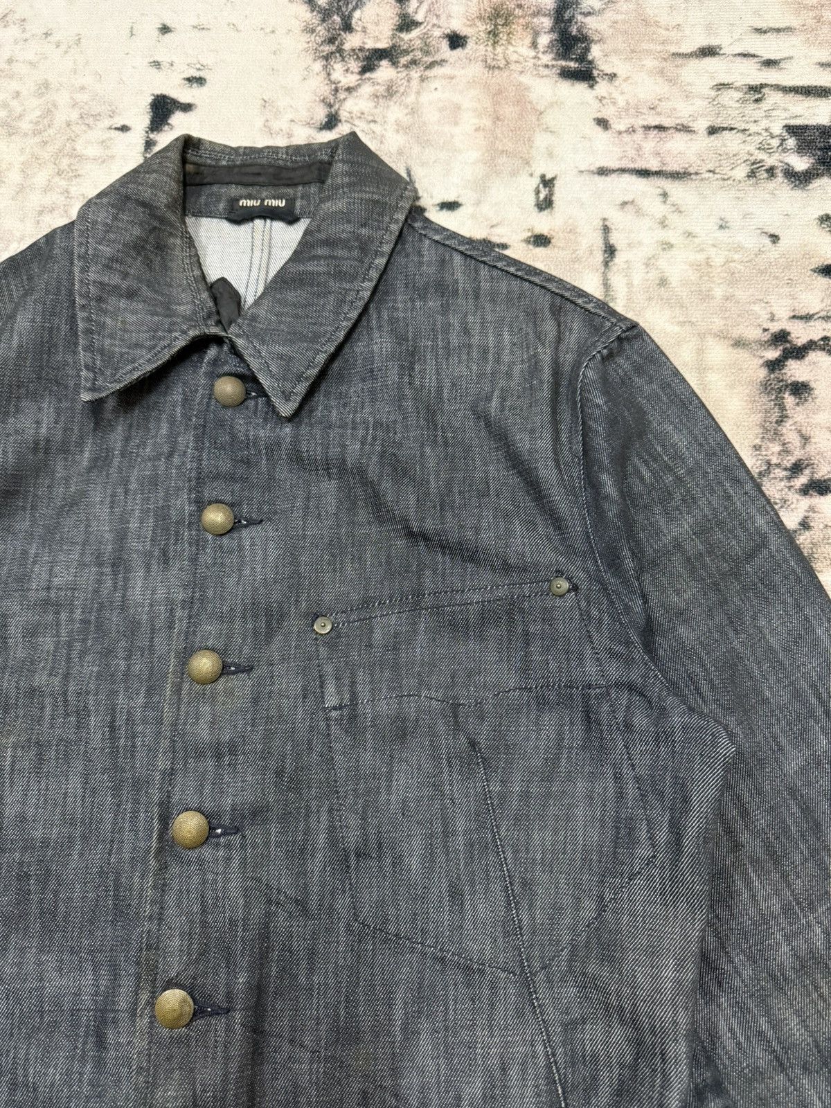 Miu Miu Vintage 00s Miumiu Denim Jacket Size US S / EU 44-46 / 1 - 6 Thumbnail