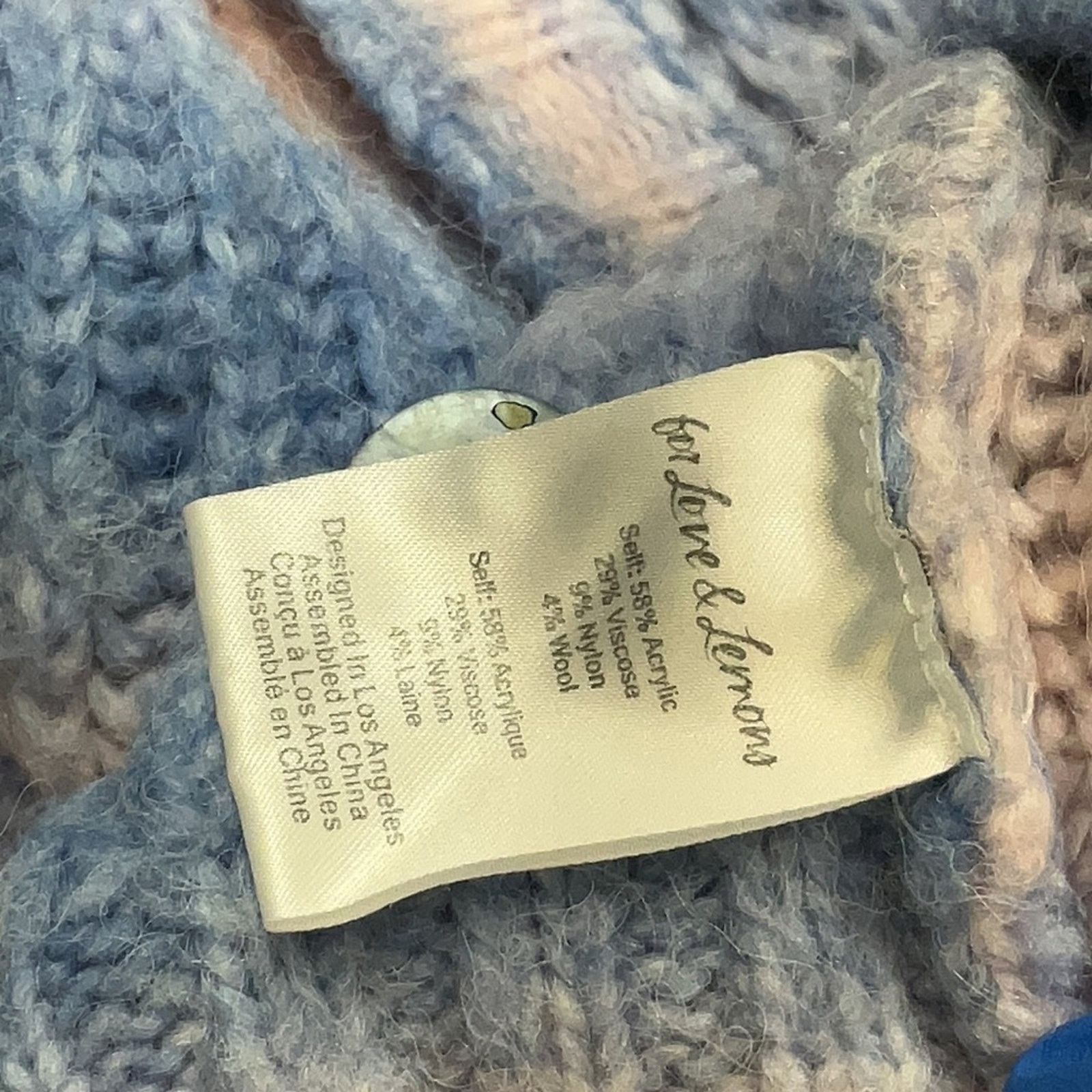 For Love & Lemons For Love & Lemons Celeste Cardigan - Size XS - Blue/Pink Size XS / US 0-2 / IT 36-38 - 9 Thumbnail