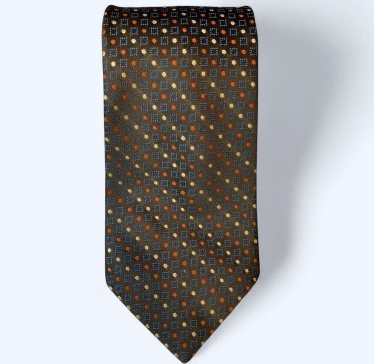Other 1970s Armand Brown Blue and Gold Tie Size ONE SIZE - 1 Thumbnail
