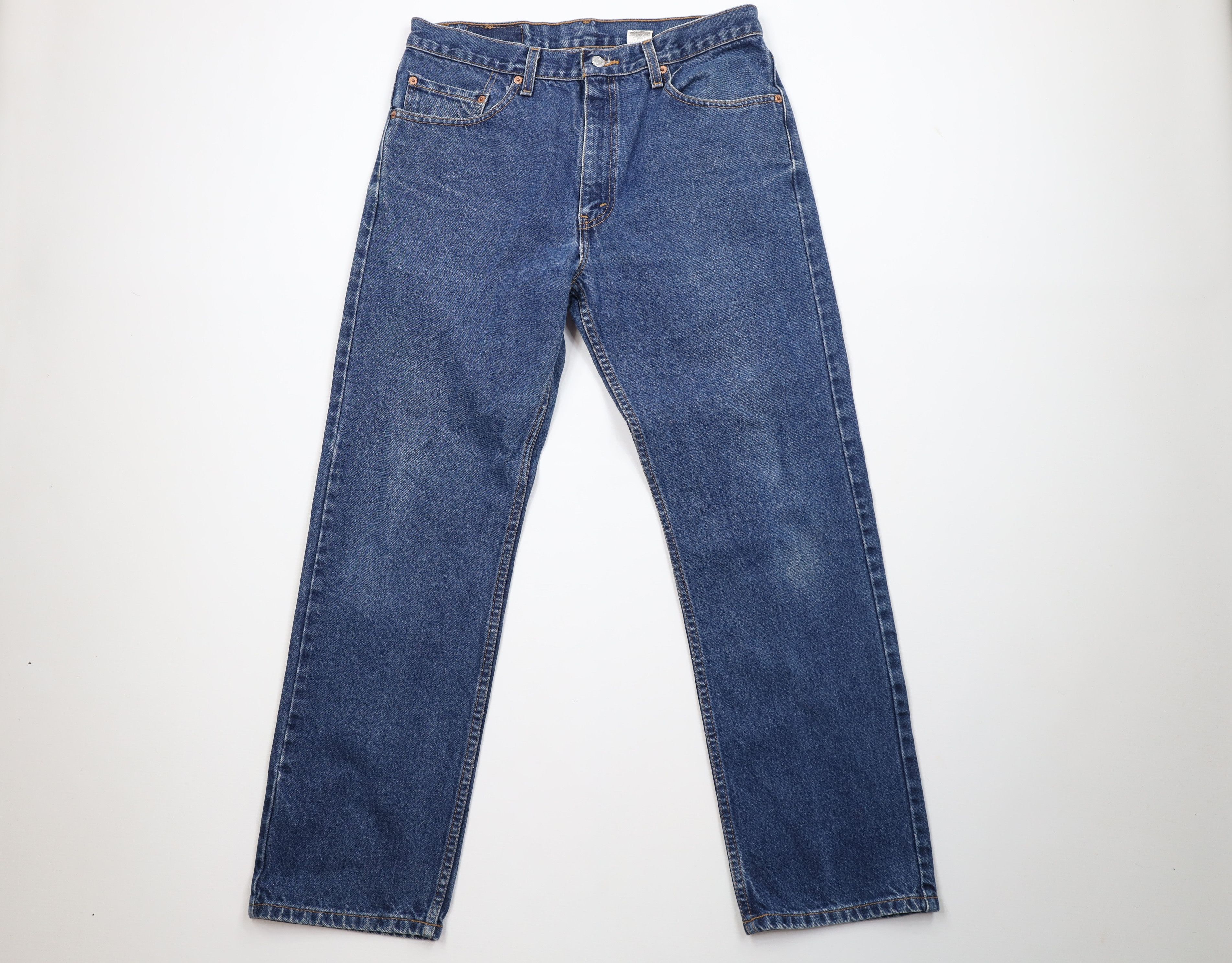 Levi's Vintage Y2K 2001 Levis 505 Straight Leg Jeans Blue USA Size 34" / US 12 / IT 48 - 1 Thumbnail