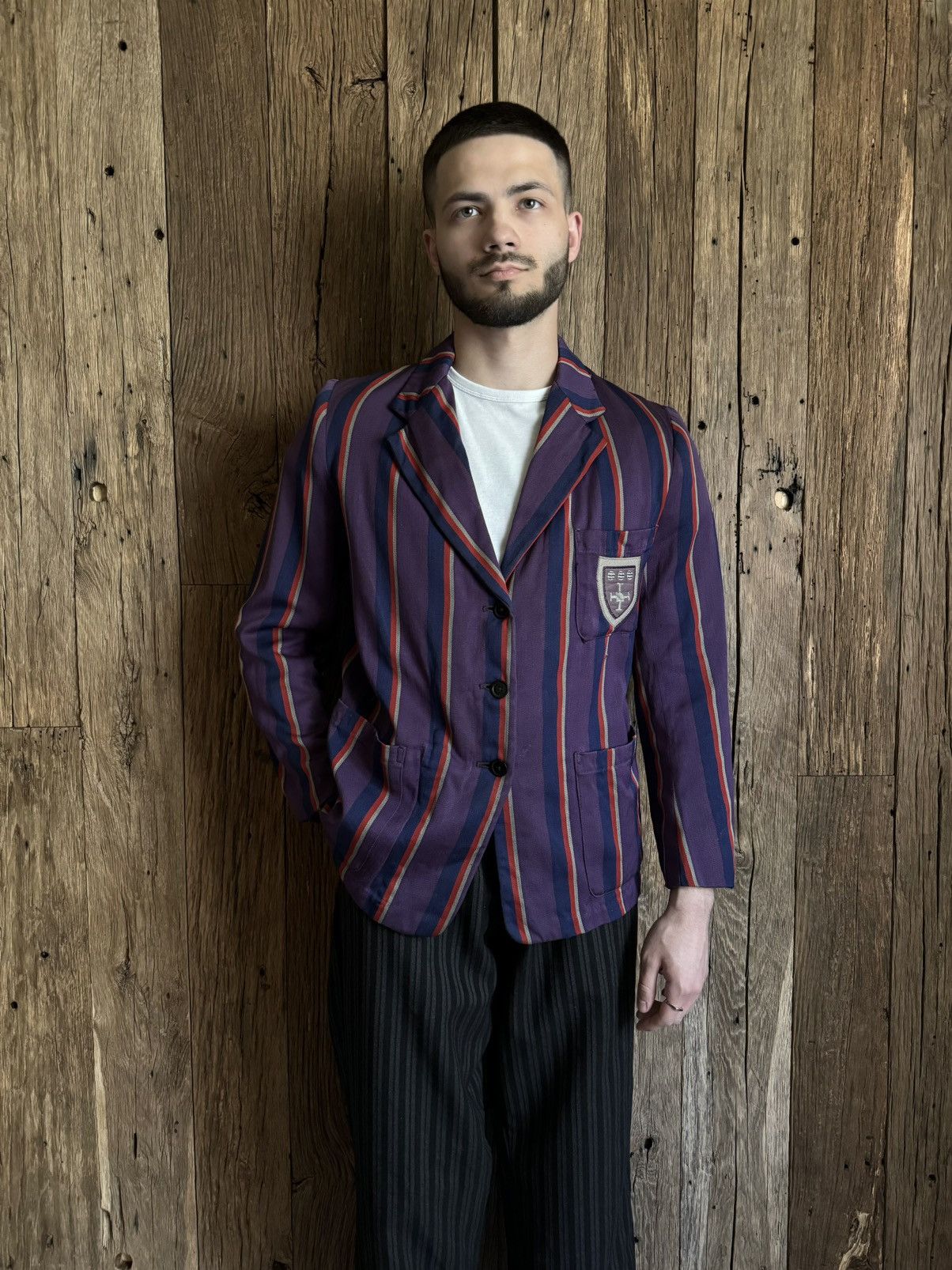 Other 1940s Cambridge University Striped Boating Wool Jacket Size US S / EU 44-46 / 1 - 1 Thumbnail