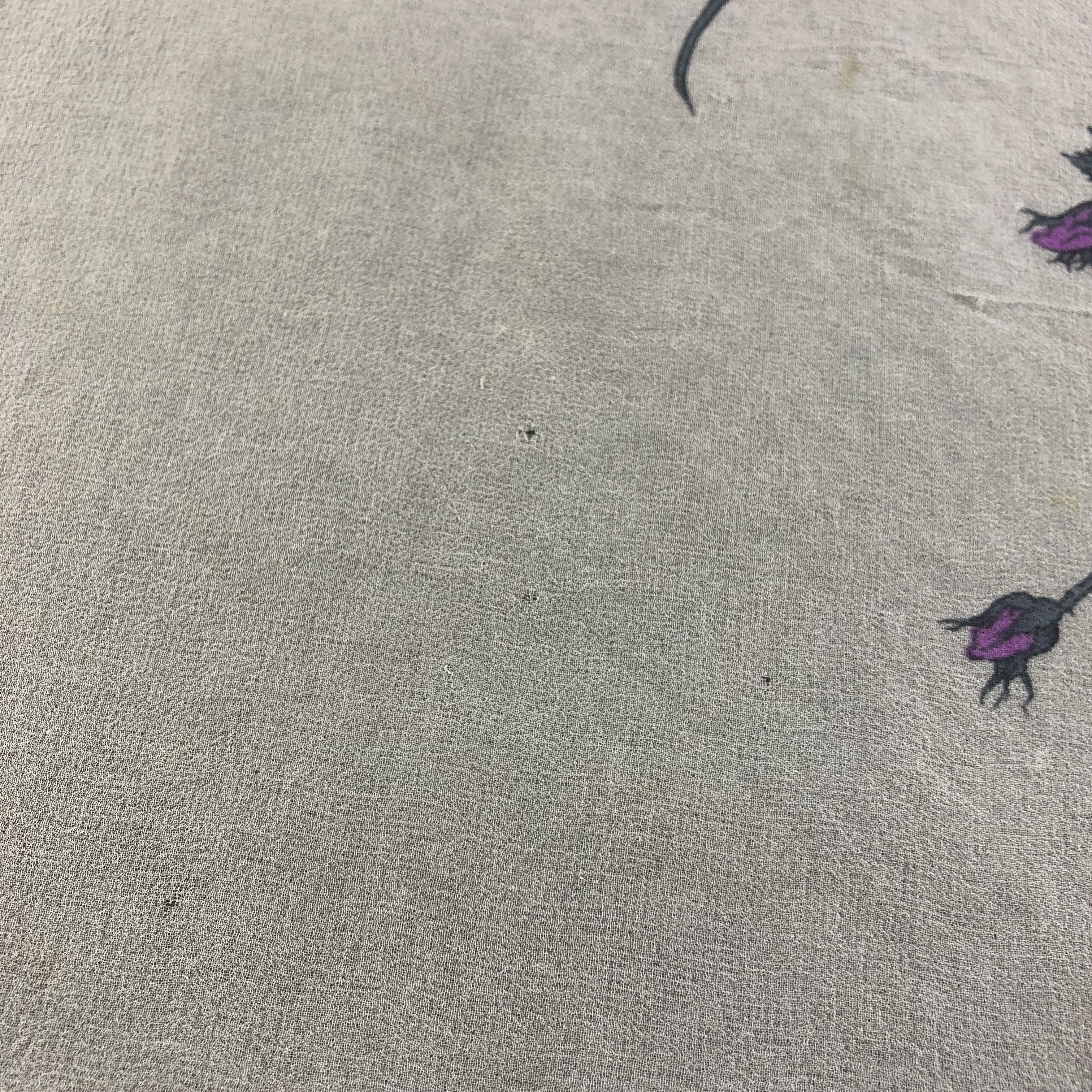 Vintage Castel Floral Hand Rolled Silk Scarf M738 Size ONE SIZE - 8 Thumbnail