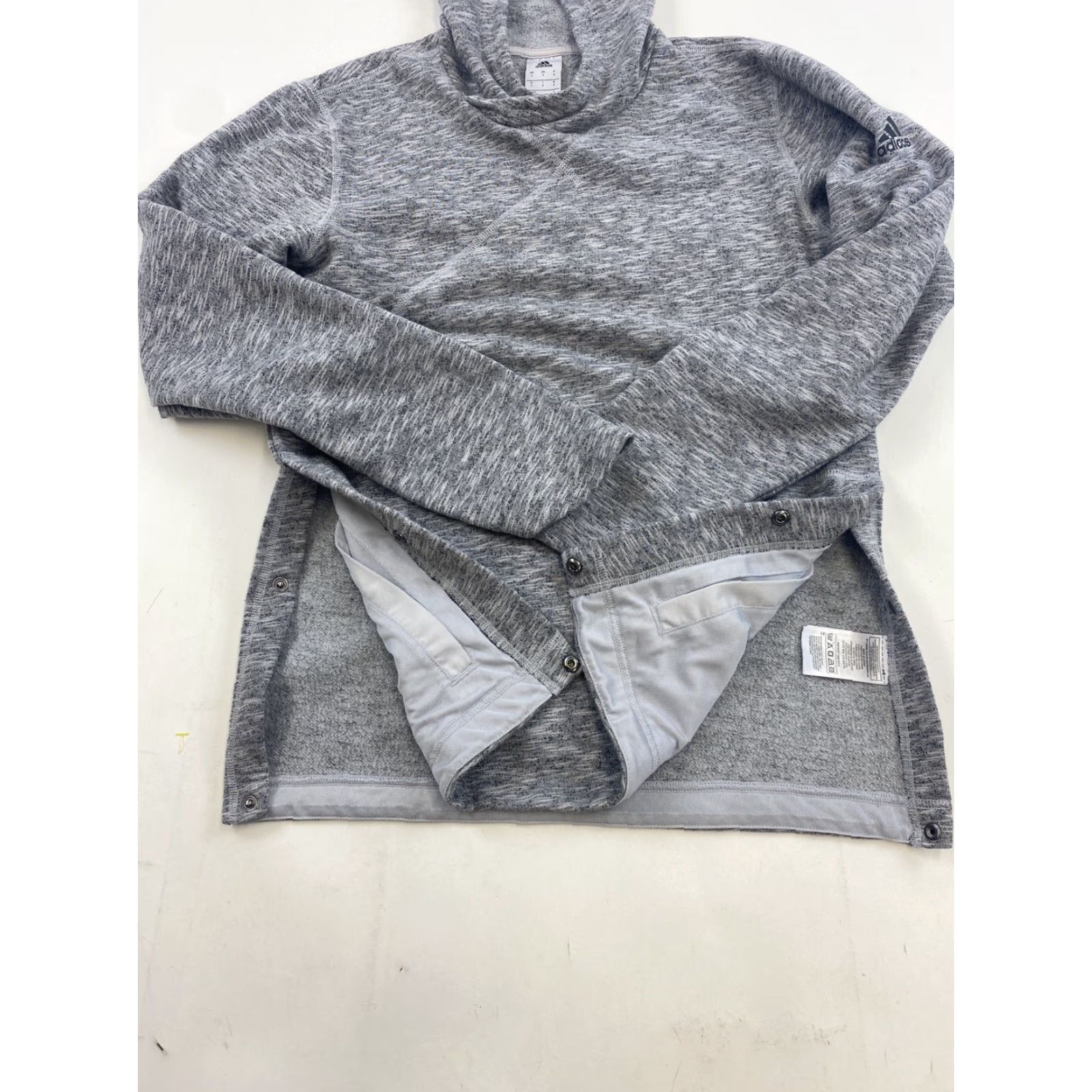 Adidas Adidas Hoodie Sweatshirt Men’s S Gray Side Snap Buttons Pullover Hooded Button Streetwear Size US S / EU 44-46 / 1 - 3 Thumbnail