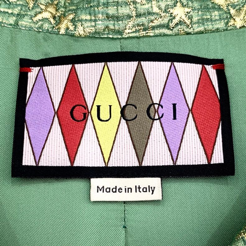 Gucci Gucci Green star decoration wool lapel vest size 36 2501-Ne Size US XS / EU 42 / 0 - 6 Thumbnail