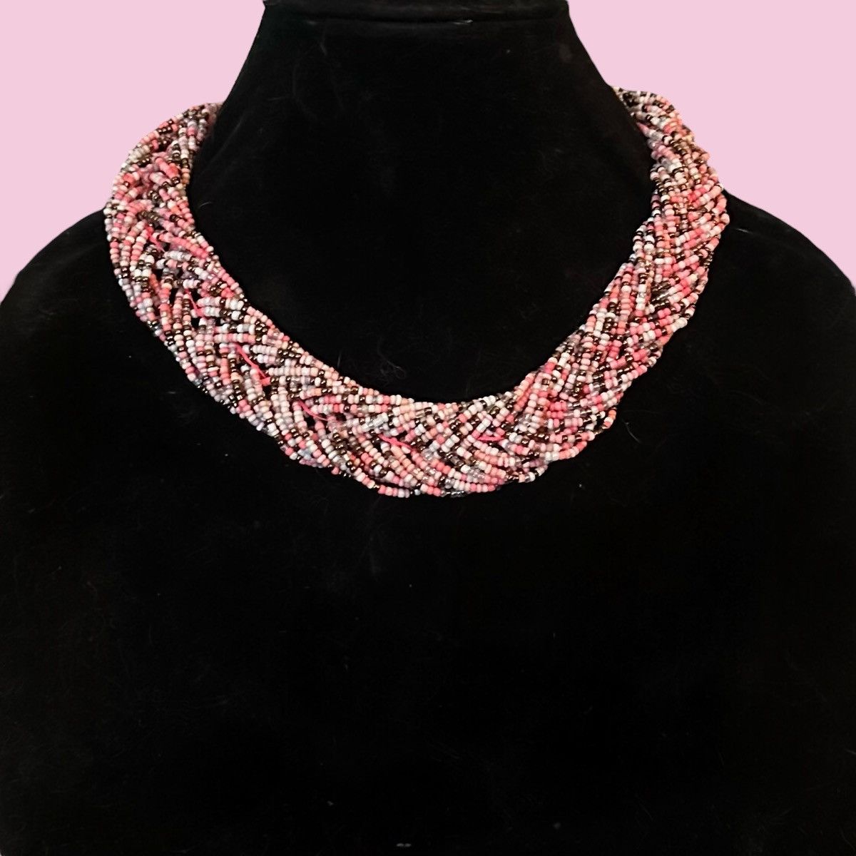 Aldo Aldo multicolor braided bead collar necklace Size ONE SIZE - 1 Thumbnail