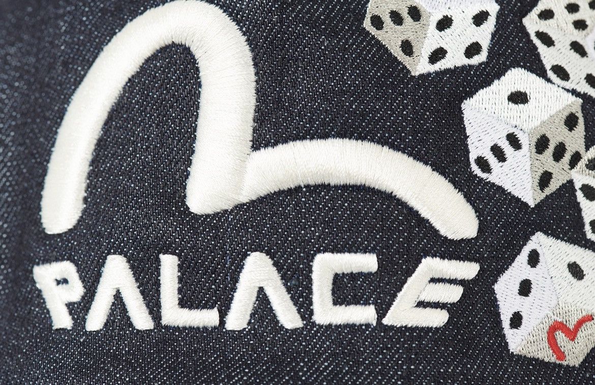 Evisu × Palace Palace Evisu Dice Mesh Trucker Hat Raw Denim Size ONE SIZE - 4 Thumbnail