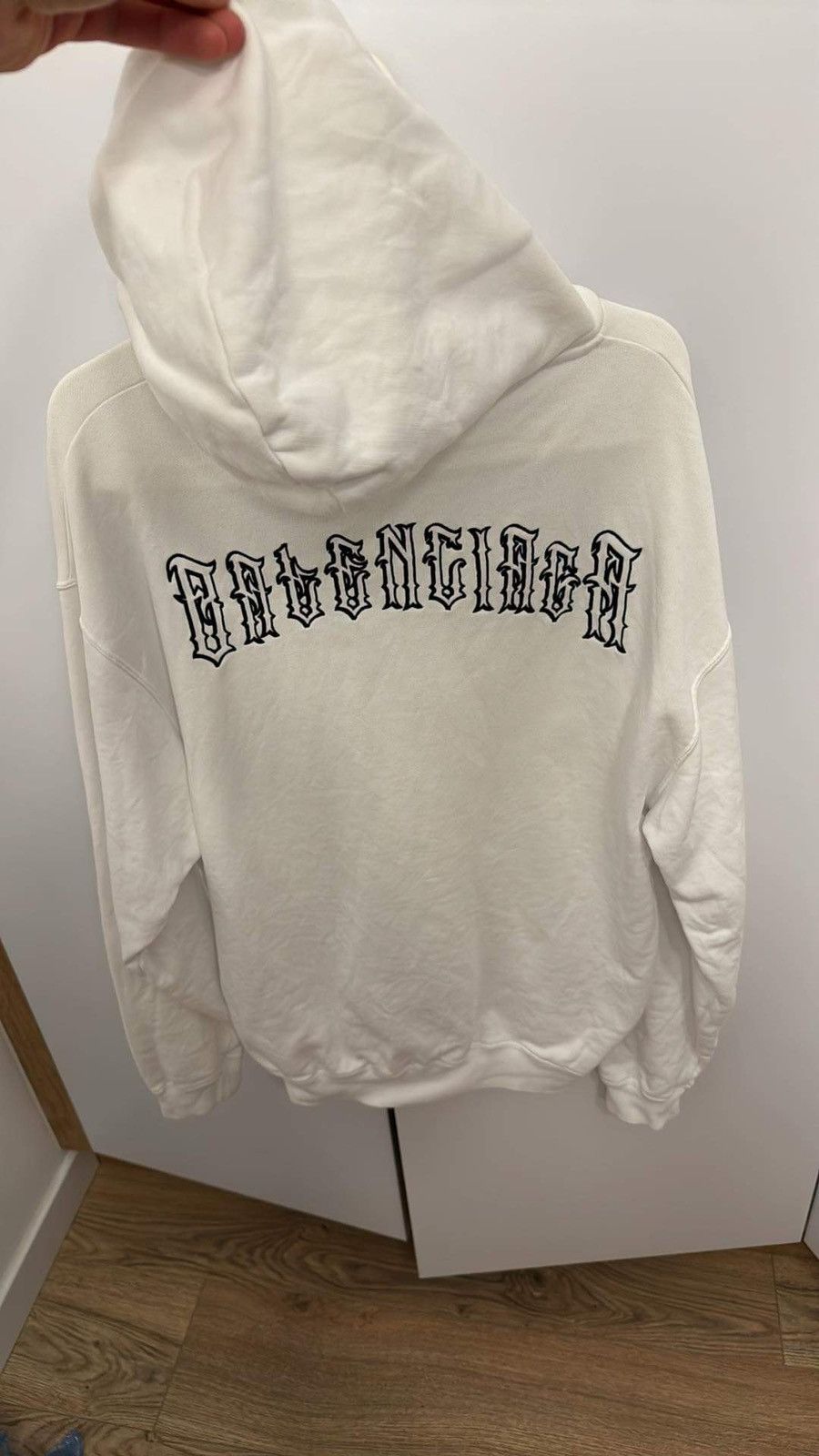 image of Balenciaga Hoodie "grafitti" in Black, Men's (Size Small)
