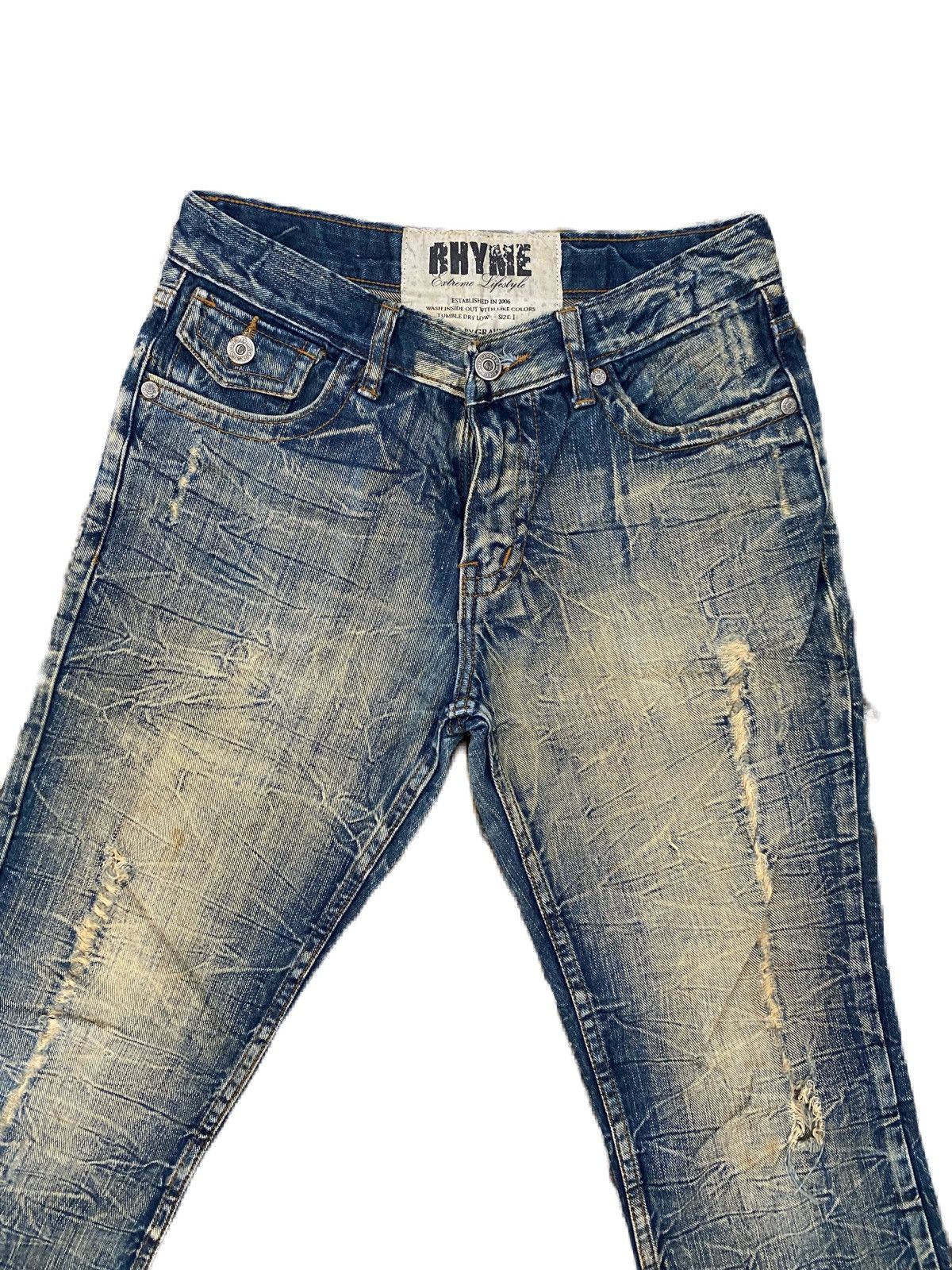 Japanese Brand FLARE DESIGN JEANS RIPPED STYLE JAPANESE BRAND RHYME Size US 28 / EU 44 - 3 Thumbnail