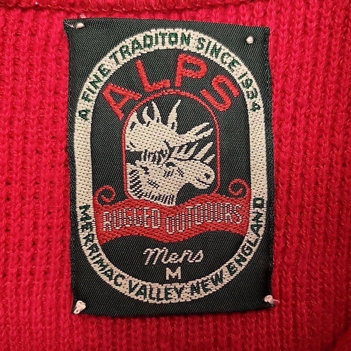 Vintage VINTAGE Alps Sweater Mens M Red Knit Henley Long Sleeve Outdoors Casual Size US M / EU 48-50 / 2 - 7 Thumbnail
