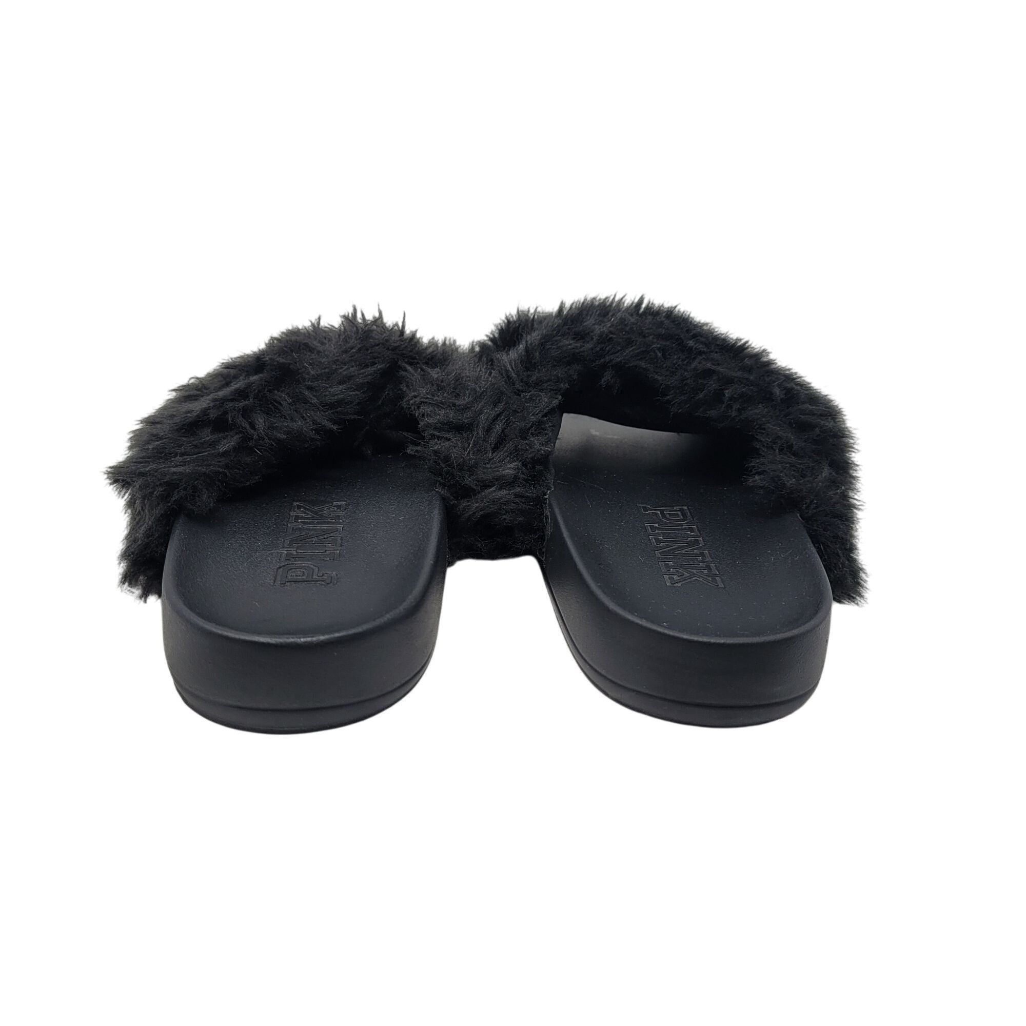 Victoria's Secret Victoria's Secret Pink Womens Faux Fur Slide Slippers Black Size US 6.5 / IT 36.5 - 9 Thumbnail