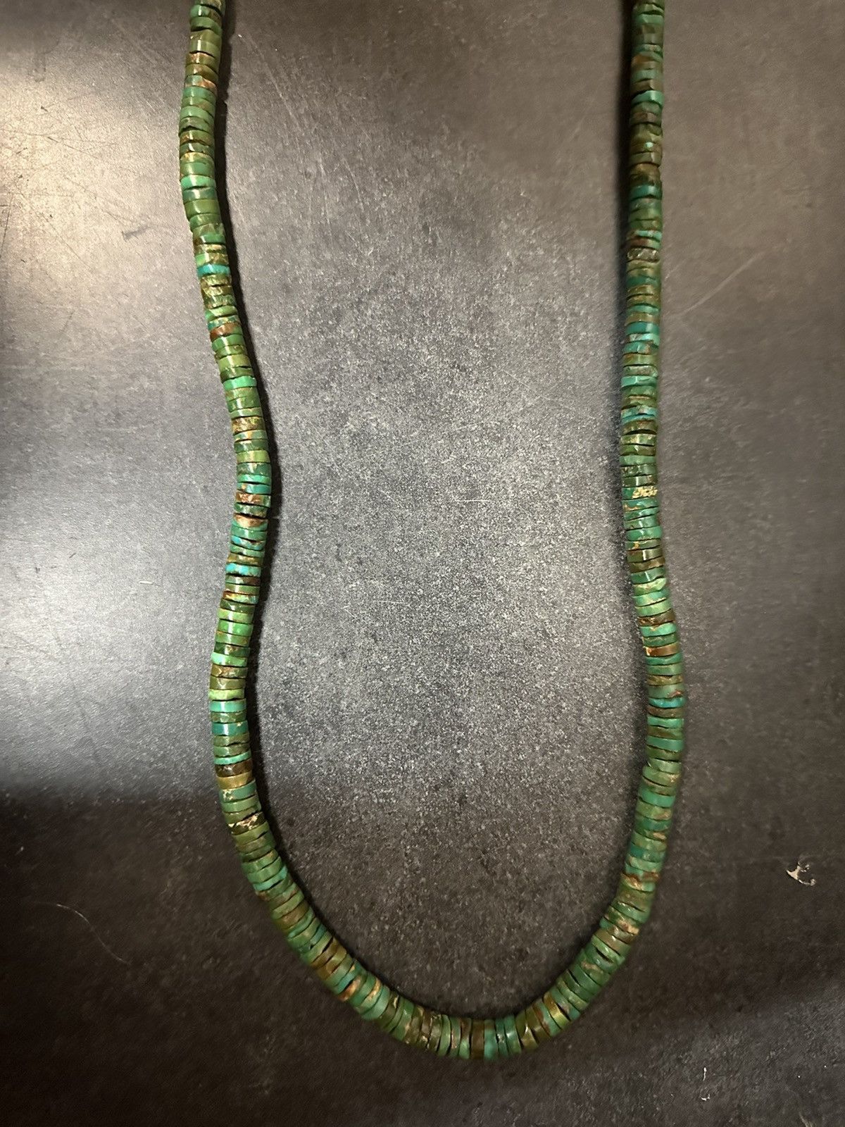 Vintage Stone Mountain TURQUOISE HEISHI NECKLACE RAY LOVATO (Visvim) Size ONE SIZE - 3 Thumbnail