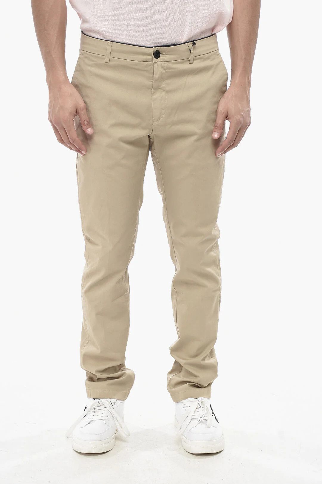 DEPARTMENT5 og1mm0326 Regular-Waist Stretch Cotton Pant in Beige Size US 33 - 1 Thumbnail