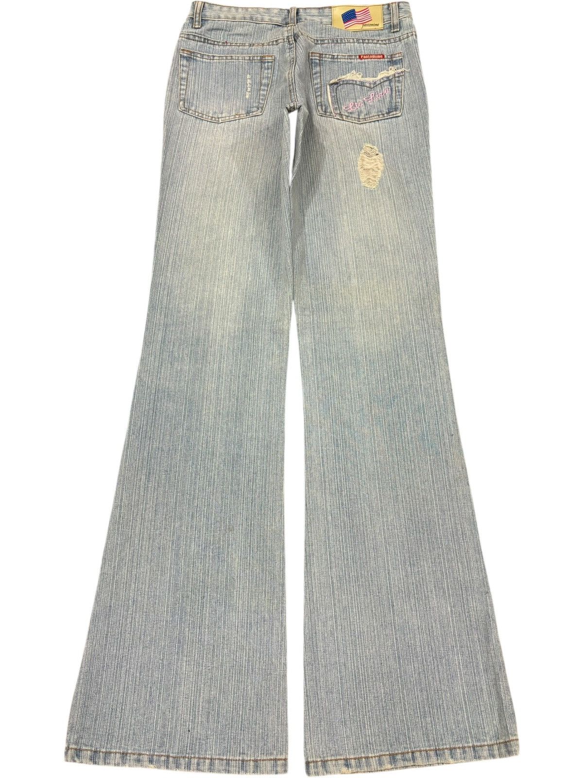 Hysteric Glamour Vintage Japanese Brand Faded Wash Distressed Flare Jeans Size 27" / US 4 / IT 40 - 2 Thumbnail