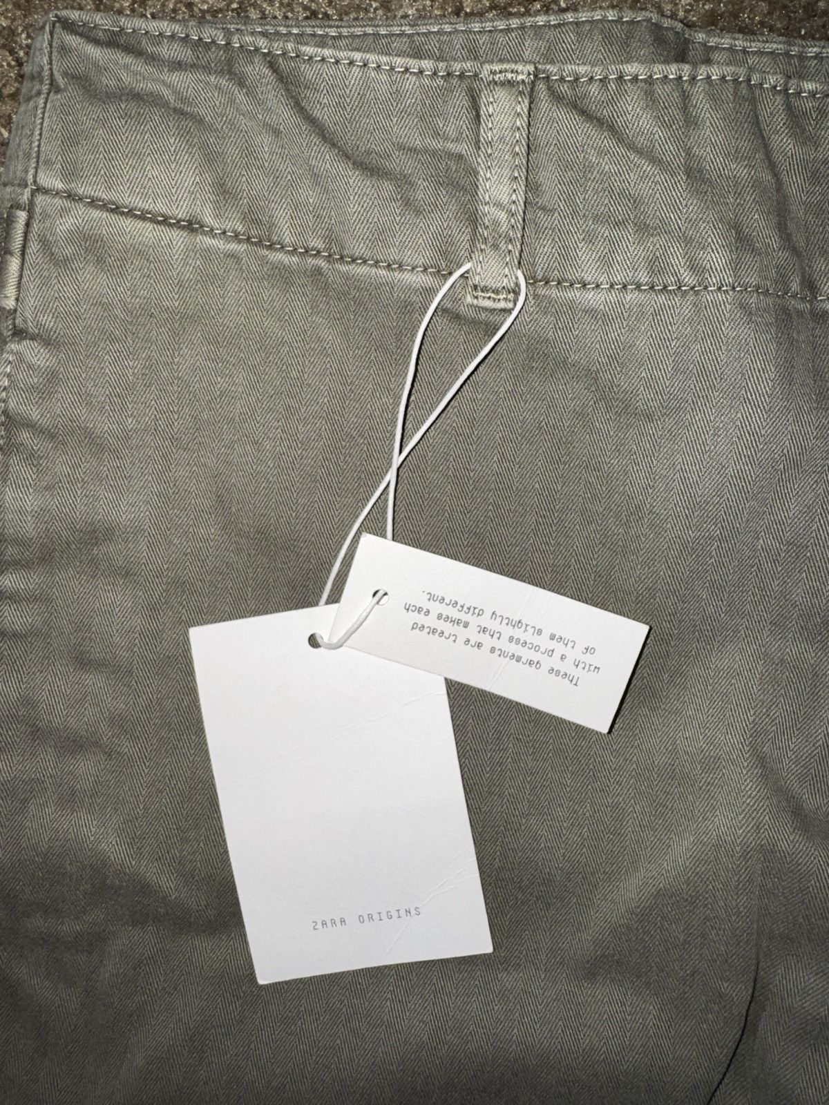 Zara Zara Khaki Green Washed Carpenter Pants Size US 34 / EU 50 - 4 Thumbnail