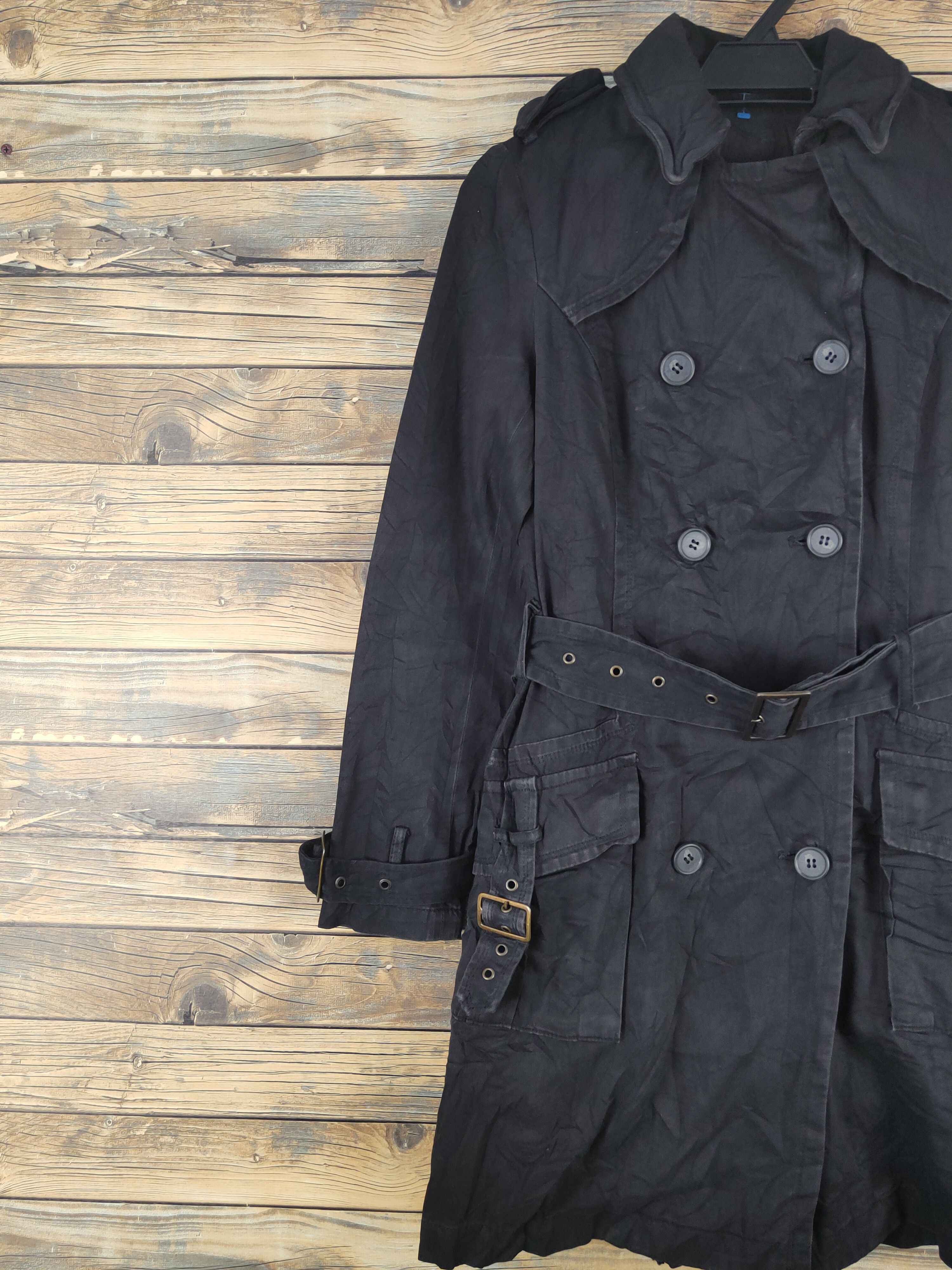 Japanese Brand × Vintage Fakedelic co. Black Coats Design like (Balenciaga fashion) Size S / US 4 / IT 40 - 4 Thumbnail