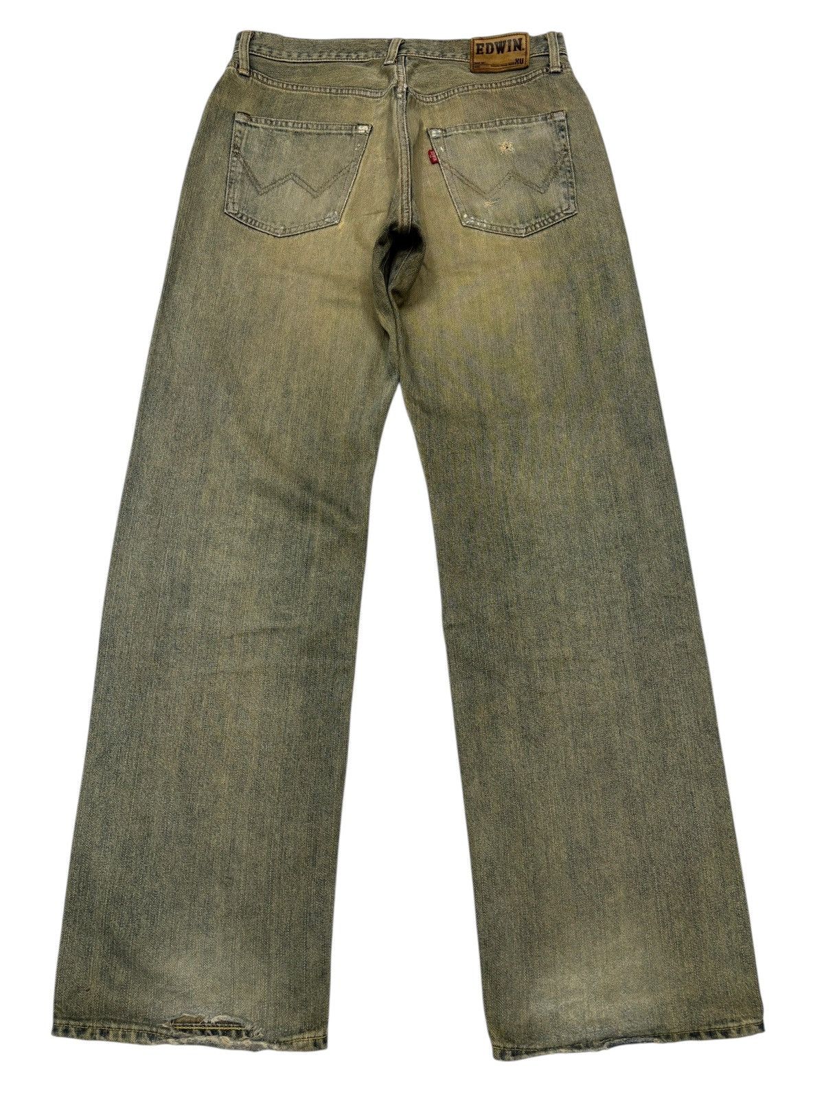 Kapital EDWIN LOOSE 445 Earthy Muddy Wash Baggy Jeans Size US 32 / EU 48 - 2 Thumbnail