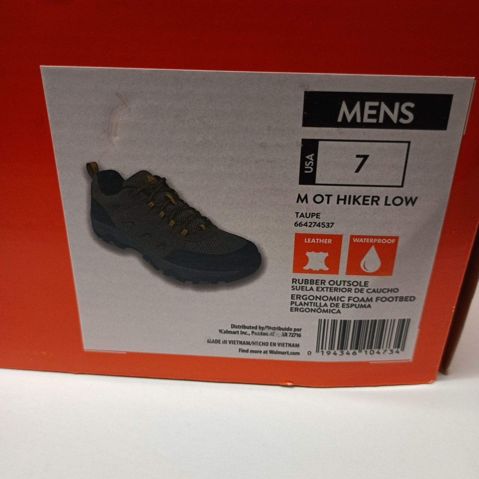 Other Ozark Trail Mens Hiking Shoes Size 7 Low Hiker Taupe Leather Size US 7 / EU 40 - 9 Thumbnail