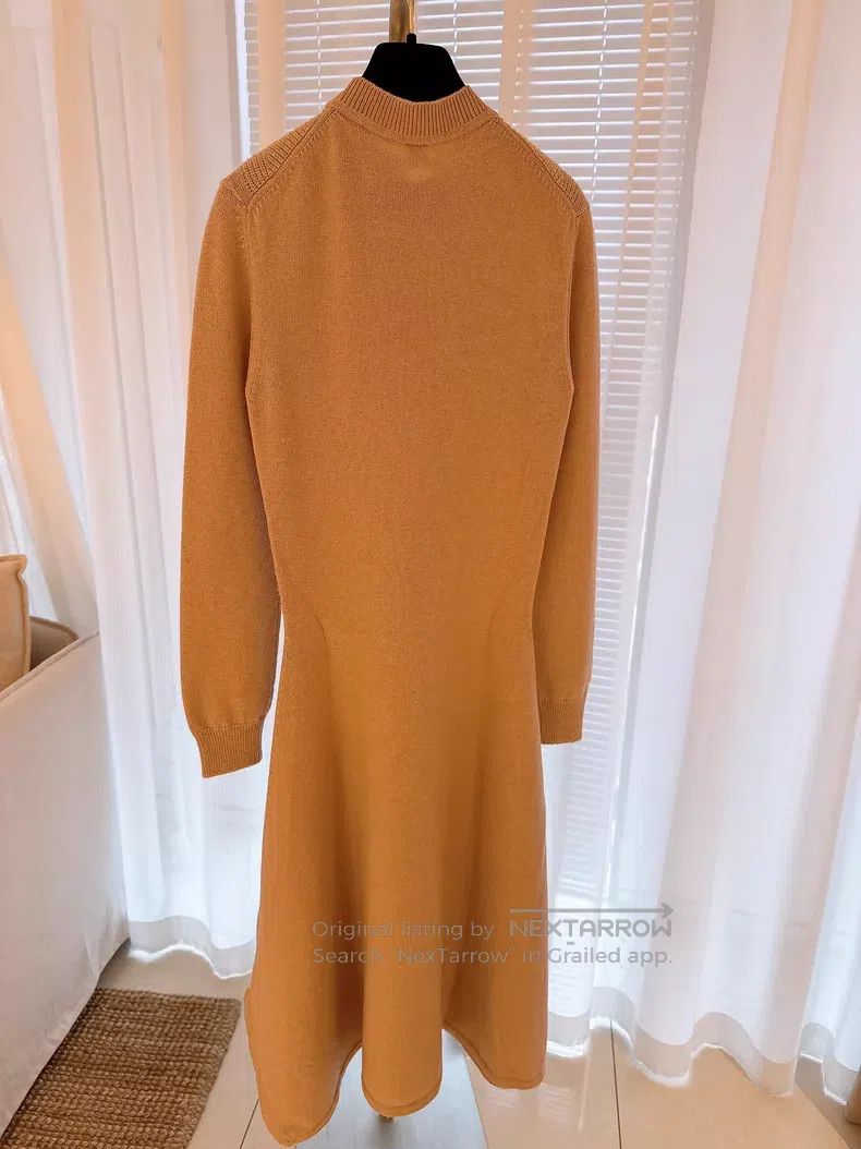 Hermes Hermes Nude Pink Cashmere Knit Dress Size XXS / US 00 / IT 34 - 5 Thumbnail