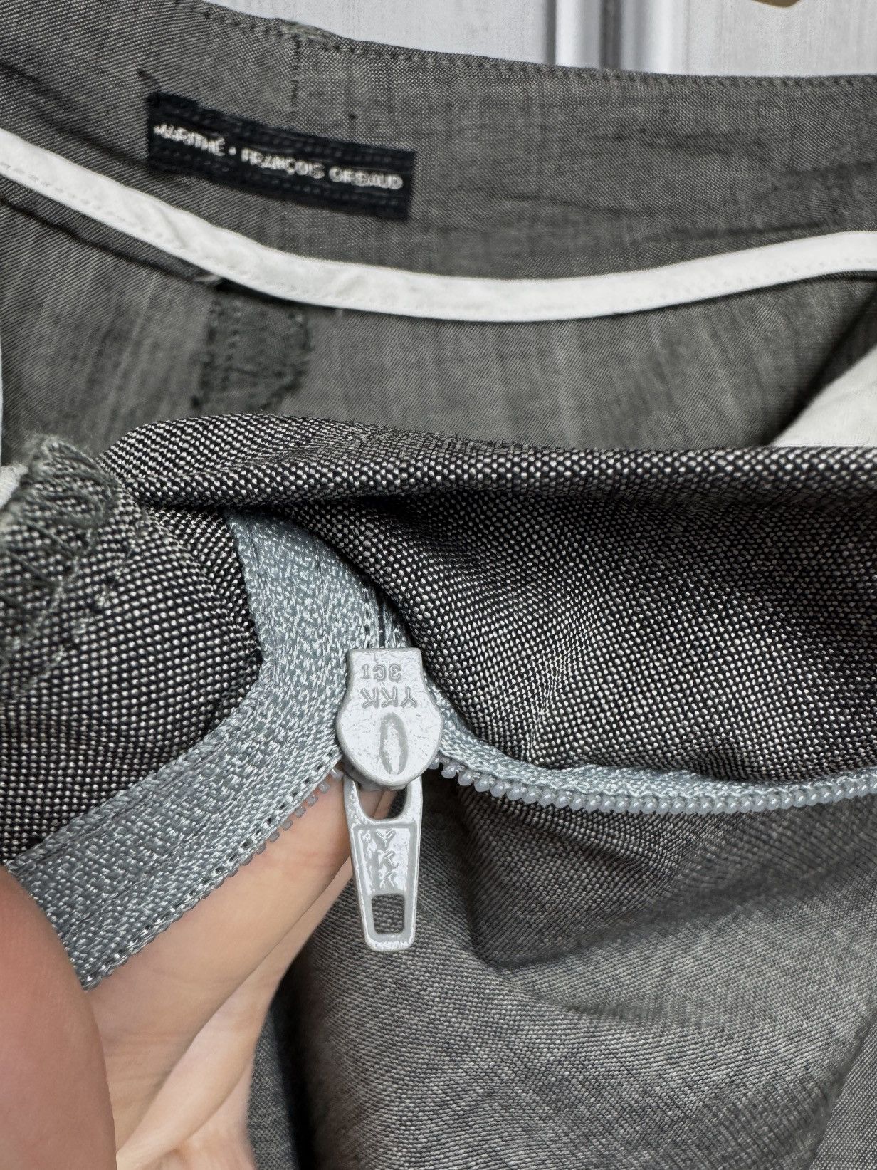 Marithe + Francois Girbaud Marithe Francois Girbaud gray avant garde bondage dress pant Size 29" - 10 Thumbnail