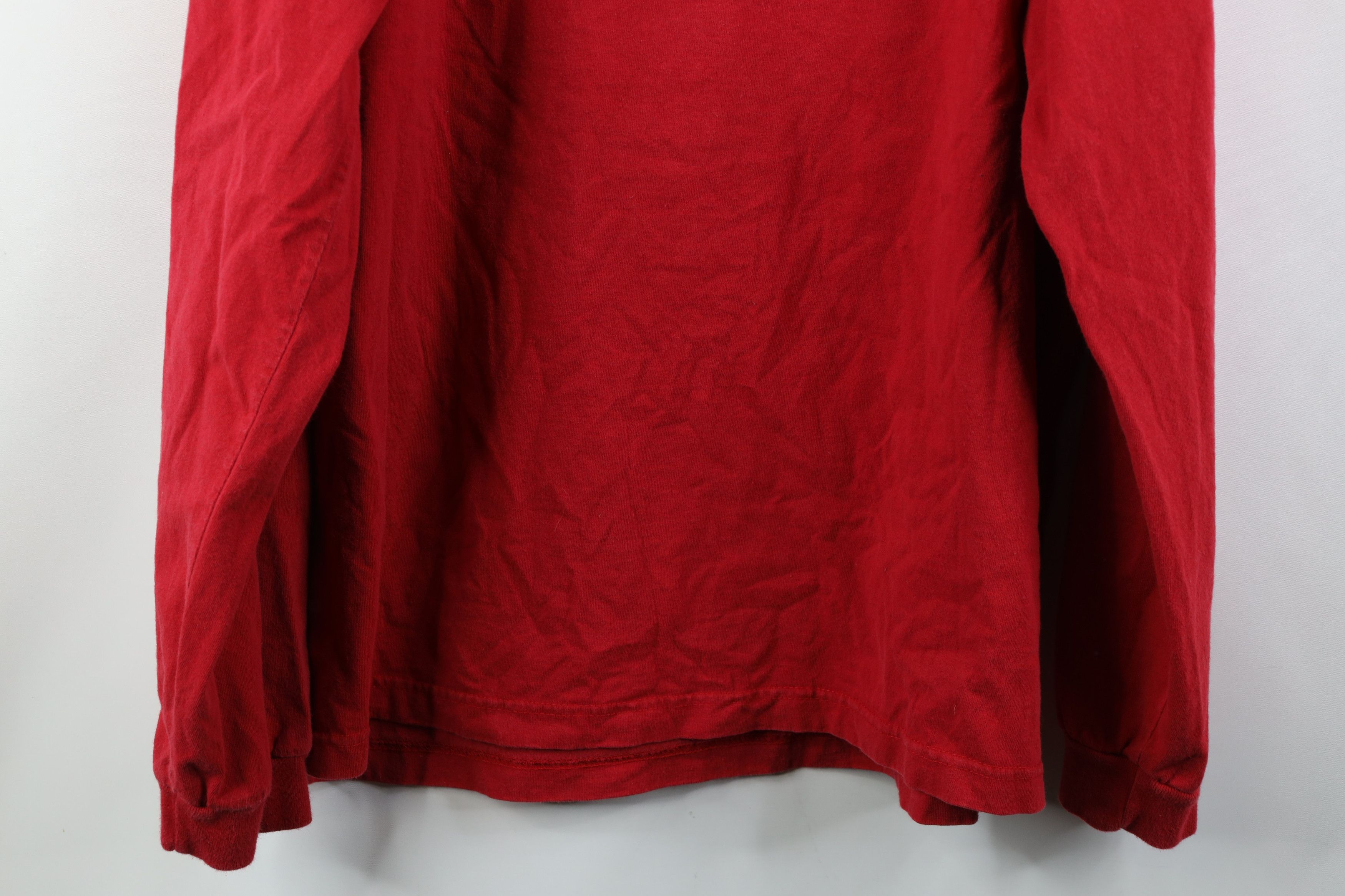 Nautica Vintage 90s Nautica Spell Out Long Sleeve T-Shirt Red Cotton Size US XL / EU 56 / 4 - 12 Thumbnail