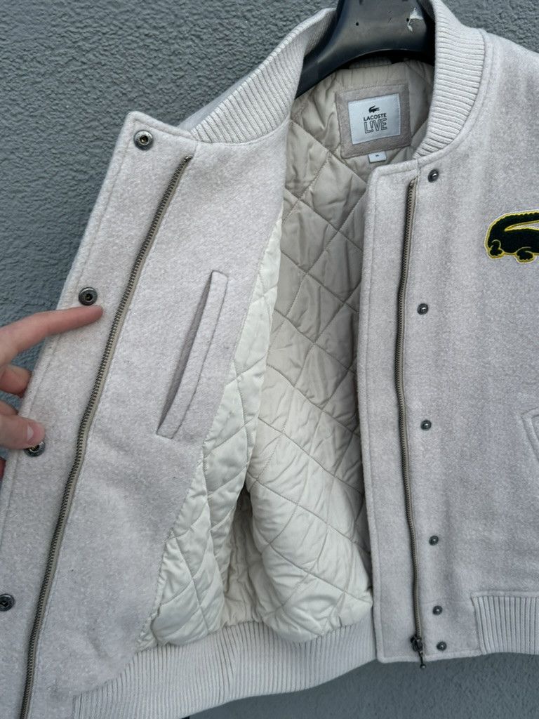 Lacoste Wool Lacoste Live Beige Jaket Big Logo Size XS / US 0-2 / IT 36-38 - 15 Thumbnail