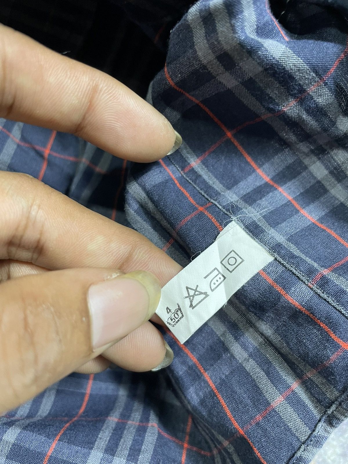 Burberry × Designer × Vintage Vintage Burberrys navy nova chek size L Size US L / EU 52-54 / 3 - 6 Thumbnail