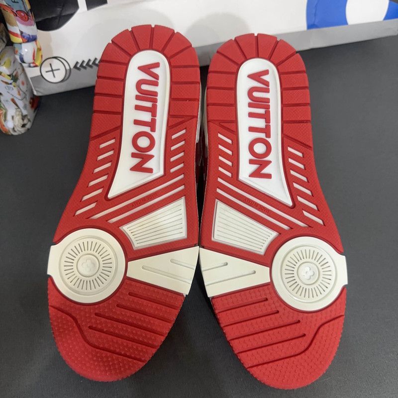 Louis Vuitton Yayoi Kusama x Louis Vuitton Red and White Sneakers -2508 Size US 7.5 / EU 40-41 - 3 Thumbnail