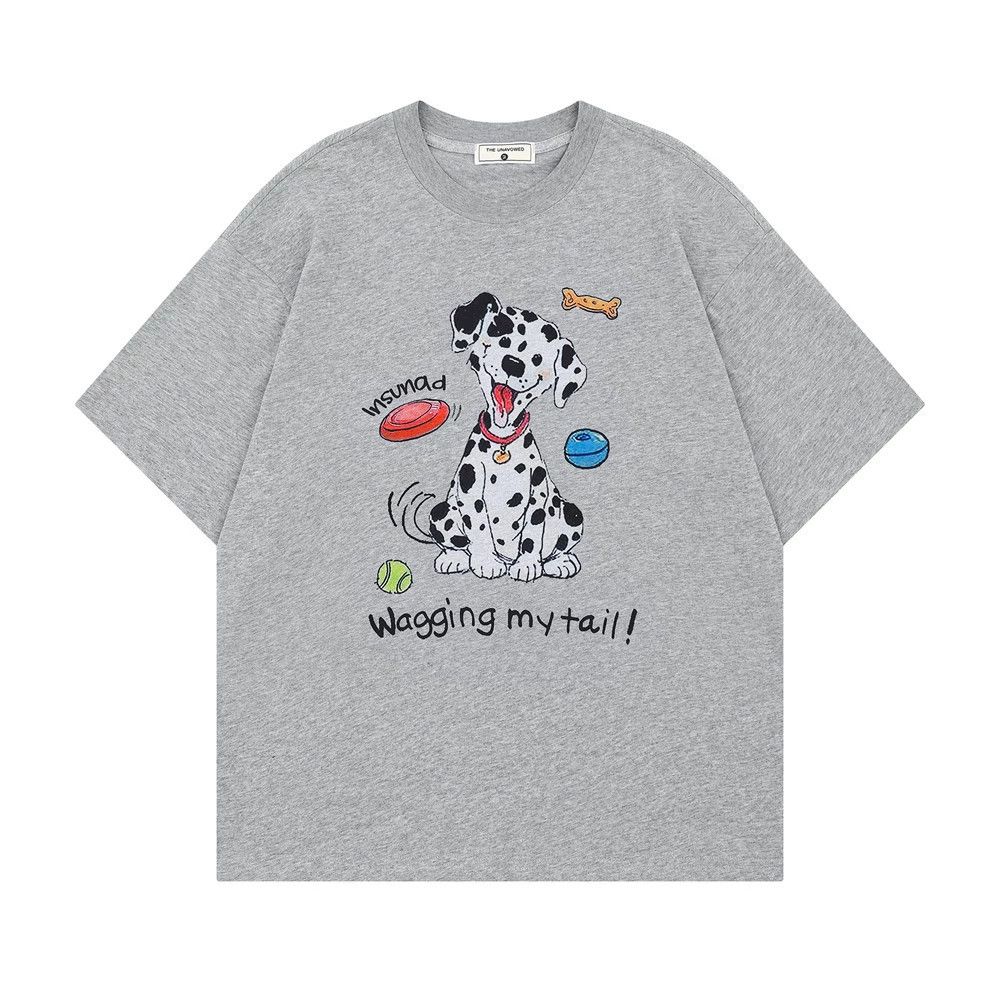 Japanese Brand × Vintage Loose men's street spotted puppy cartoon print T-shirt Size US M / EU 48-50 / 2 - 1 Thumbnail