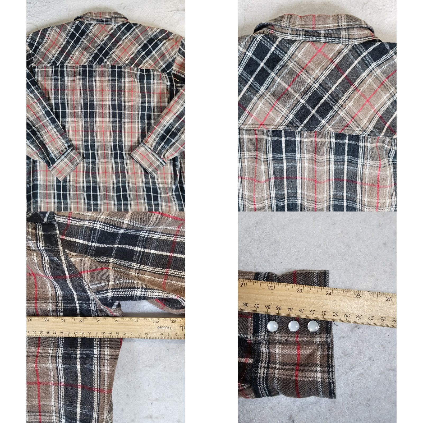 Vintage VINTAGE Five Brother Flannel Shirt Pearl Snap Plaid Cotton Men's 3XL Tall Button-Up Size US XXL / EU 58 / 5 - 8 Thumbnail