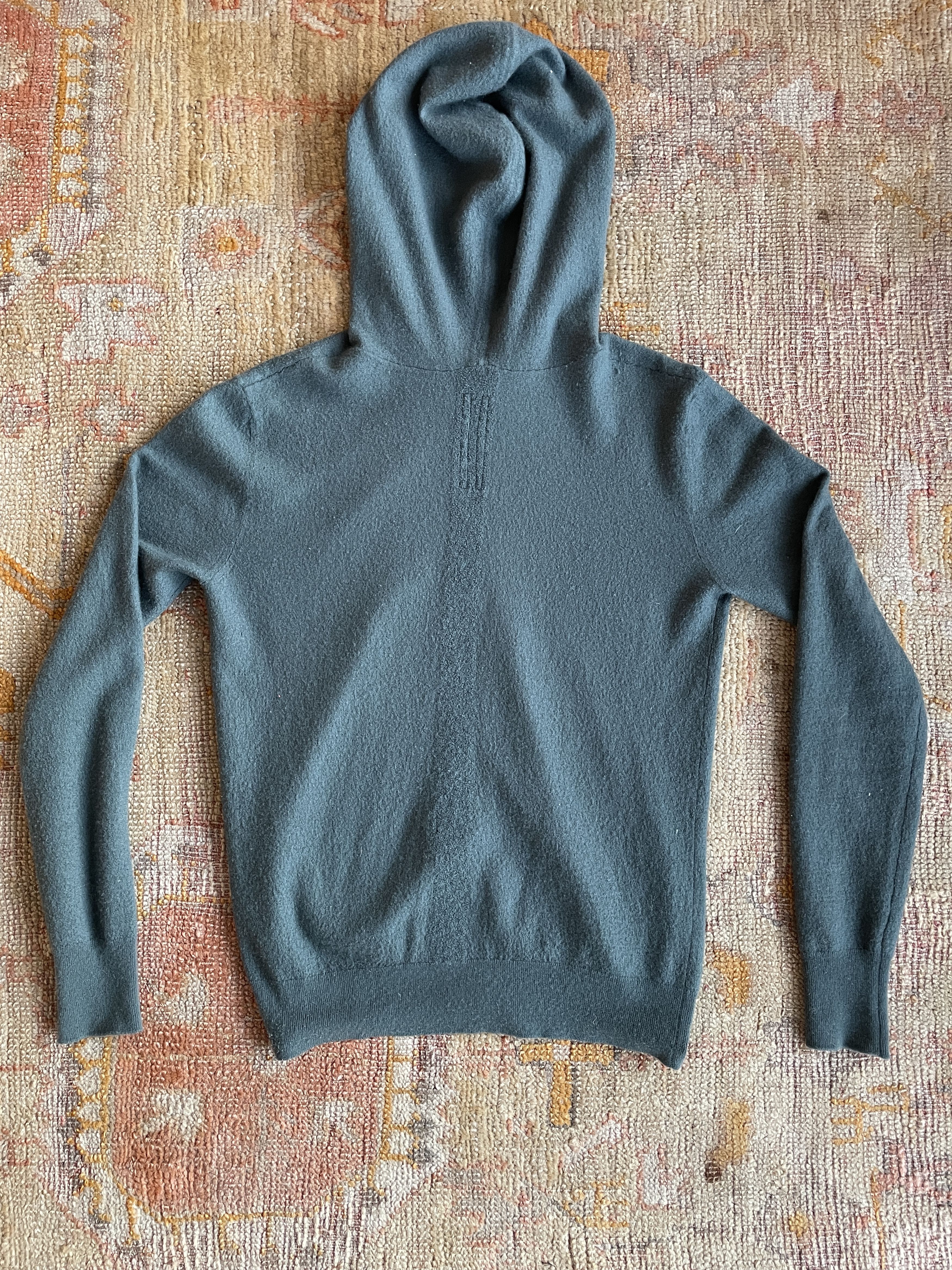 Rick Owens Rick Owens Teal Green Zip Up Cashmere Hoodie Size US S / EU 44-46 / 1 - 10 Thumbnail