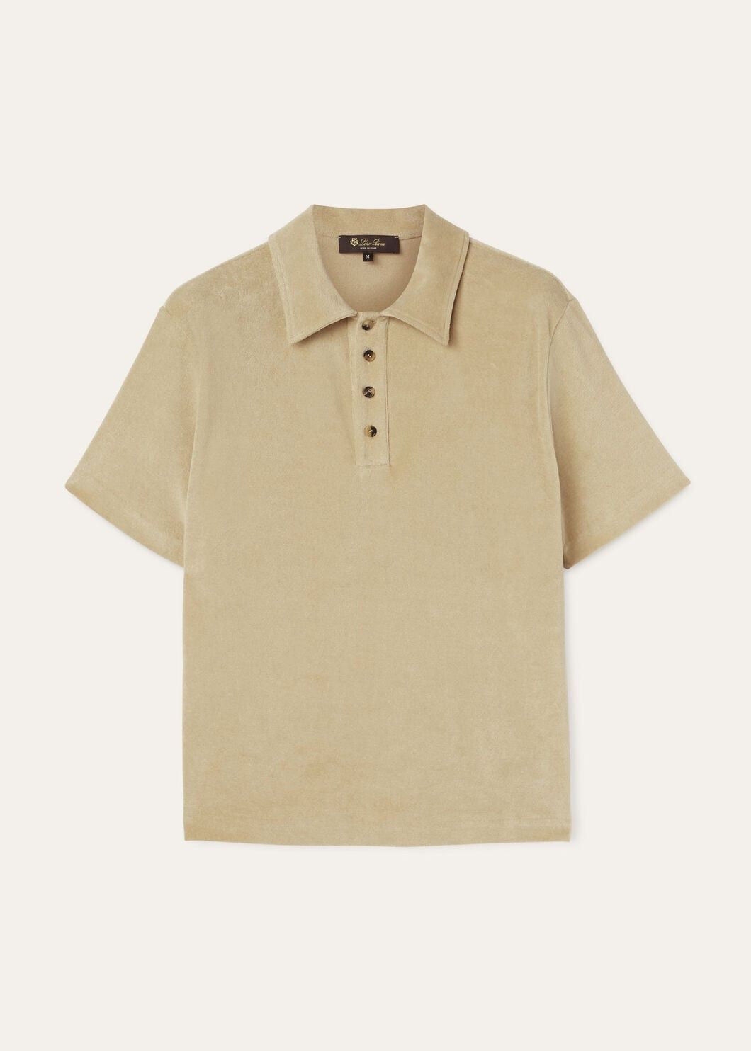 Loro Piana o1w1db10125 FAN9299 Tsubaki Polo Shirt in Beige Size US XL / EU 56 / 4 - 1 Thumbnail