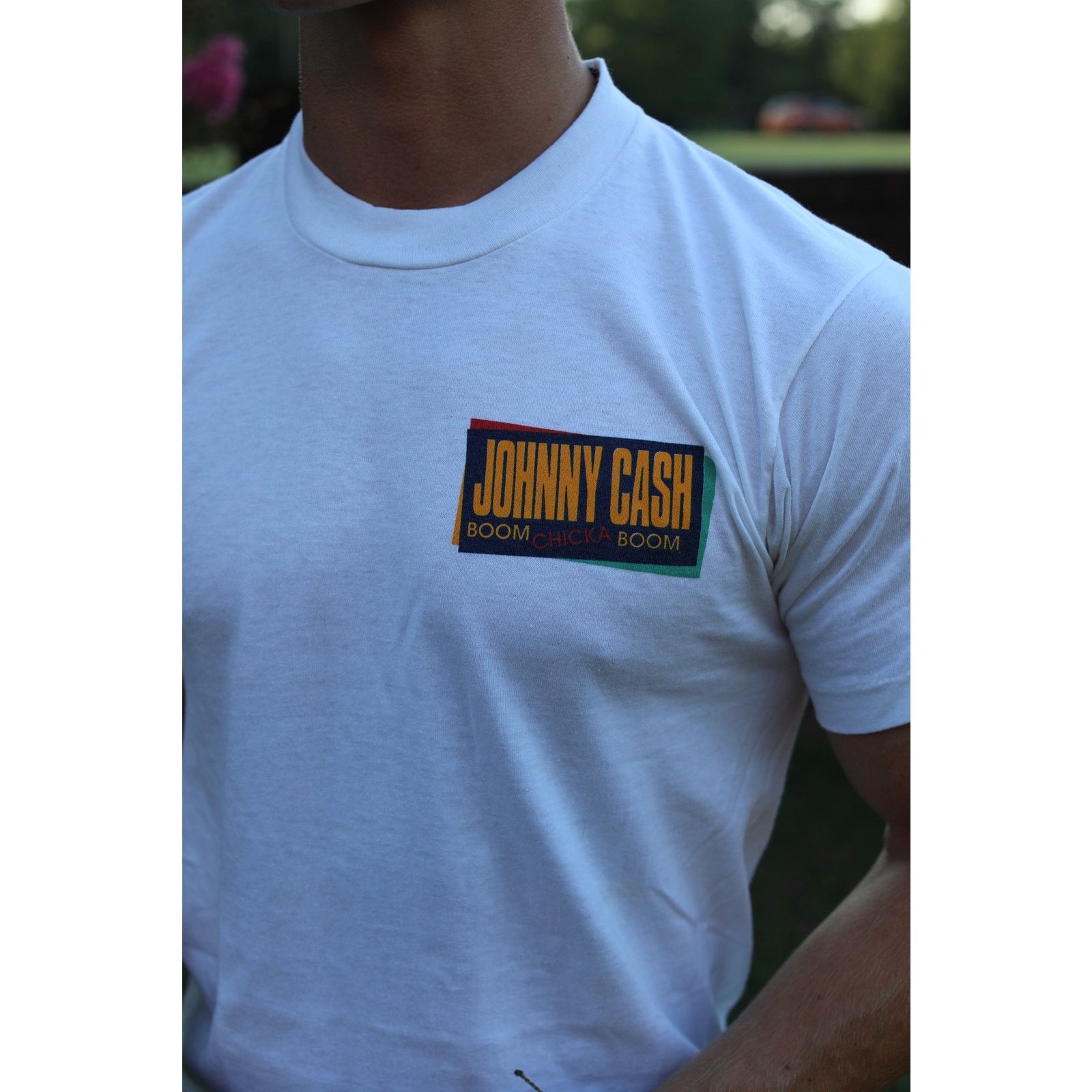 Vintage NEW SUPER RARE single stitch 1991 Johnny Cash Tshirt Size US M / EU 48-50 / 2 - 3 Thumbnail