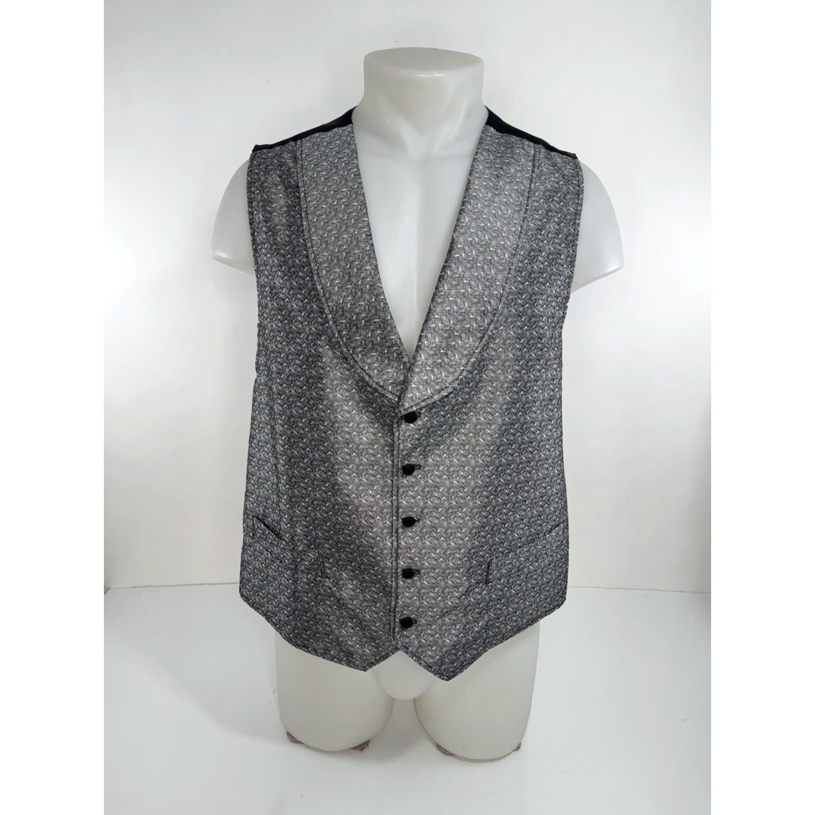 Vintage WAH MAKER FRONTIER Western Shiny Hash XL Vest EXCELLENT Size US XL / EU 56 / 4 - 2 Thumbnail