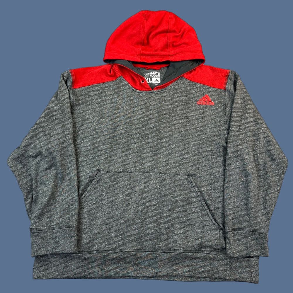 Adidas Adidas Ultimate Hoodie Mens XL Gray Red Climawarm Athletic Pullover Boxy Fit Hoodie Mens XL Gray Red Climawarm Boxy Fit Size US XL / EU 56 / 4 - 1 Thumbnail