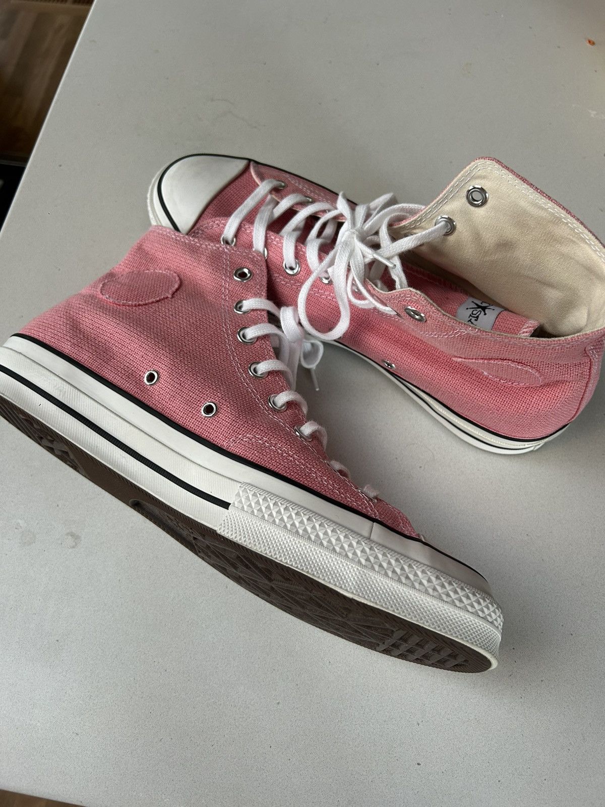 Converse × Stussy converse x stussy chuck 70 high surfman pink/black Size US 10.5 / EU 43-44 - 2 Thumbnail