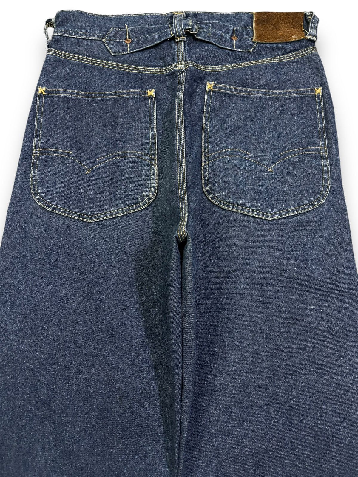 Sugar Cane Vintage 1990s Sugar Cane’s Selvedge Buckle Back Baggy Jeans Size US 30 / EU 46 - 13 Thumbnail