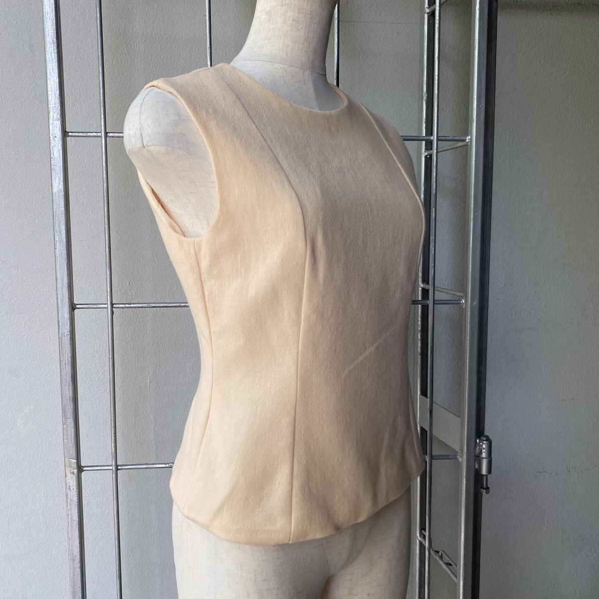 Pierre Cardin Pierre Cardin Beige Sleeveless Blouse Size S / US 4 / IT 40 - 3 Thumbnail