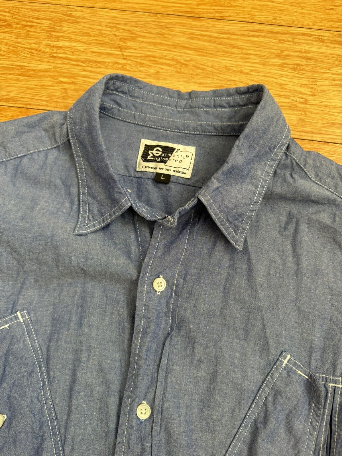Engineered Garments Blue Chambray Field Shirt Size US L / EU 52-54 / 3 - 2 Thumbnail
